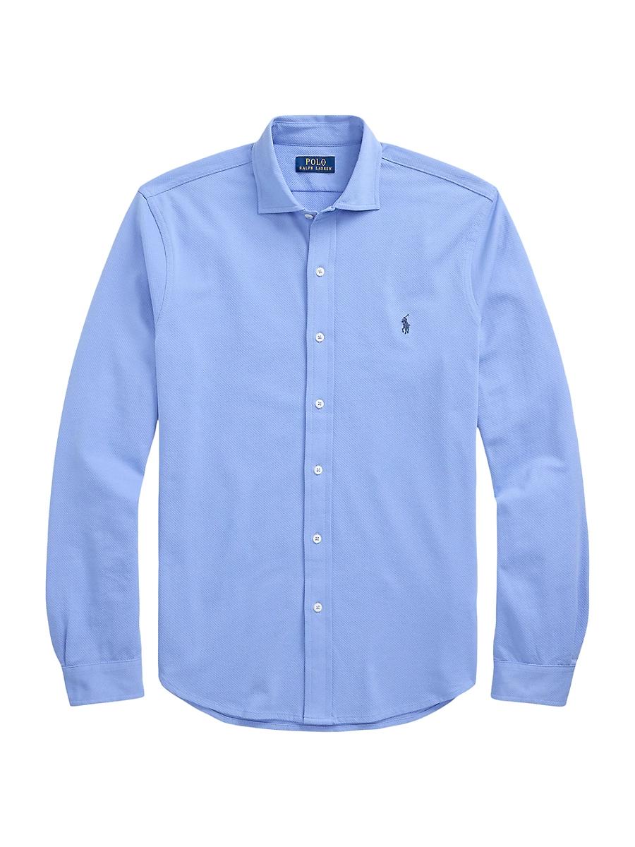 Mens Honeycomb-Knit Cotton Shirt Product Image