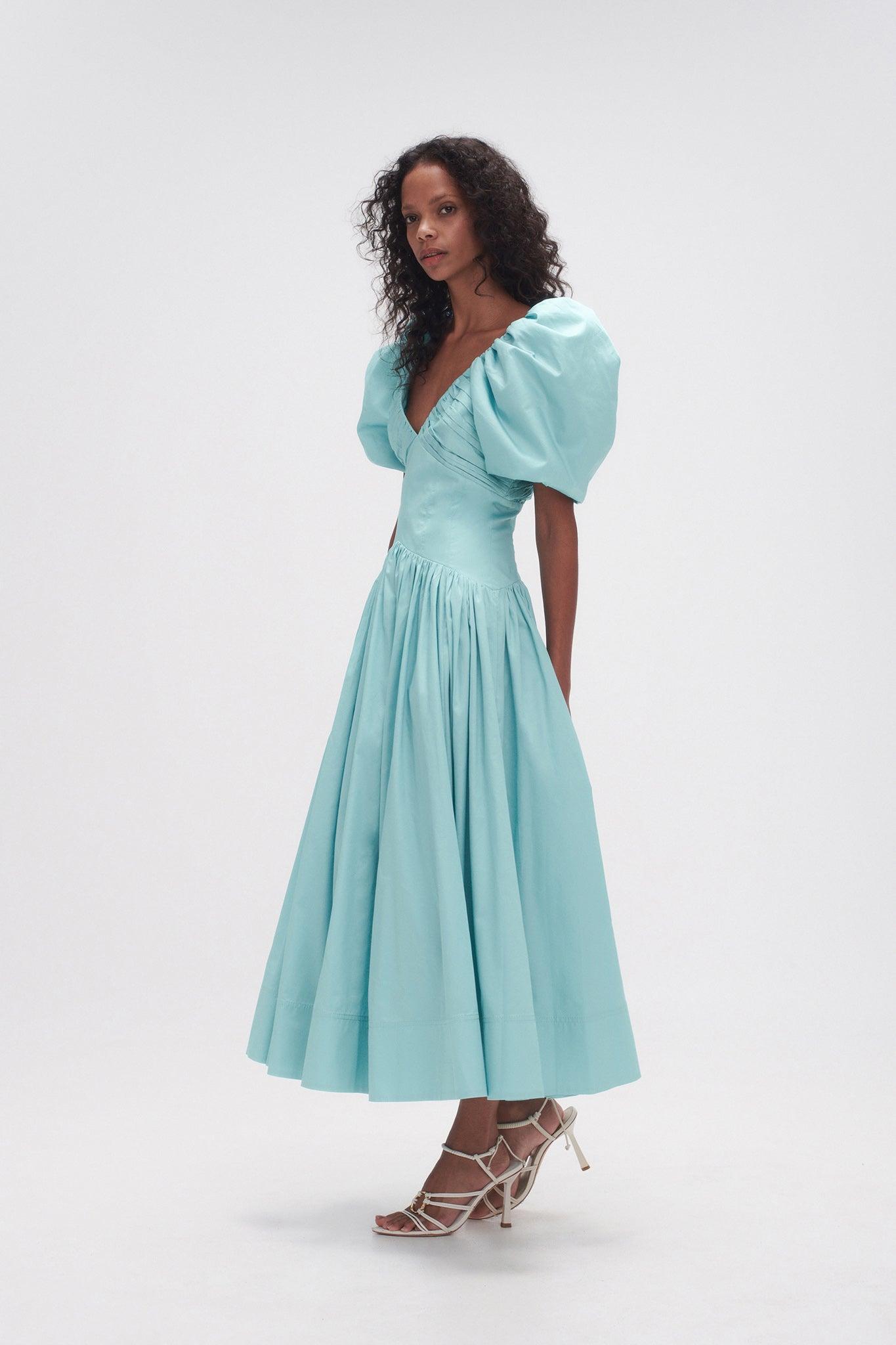 Gabrielle Plunge Midi Dress Product Image