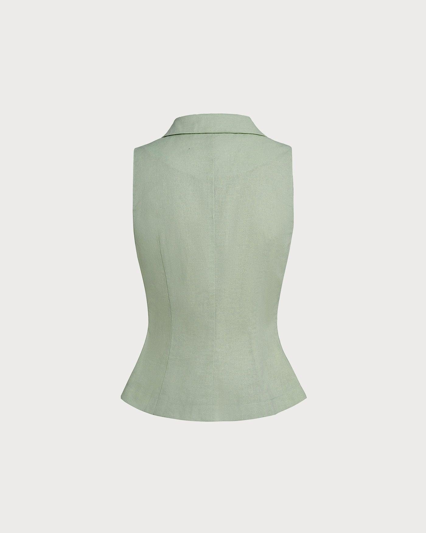 Green Solid A-Line Mini Skirt Product Image