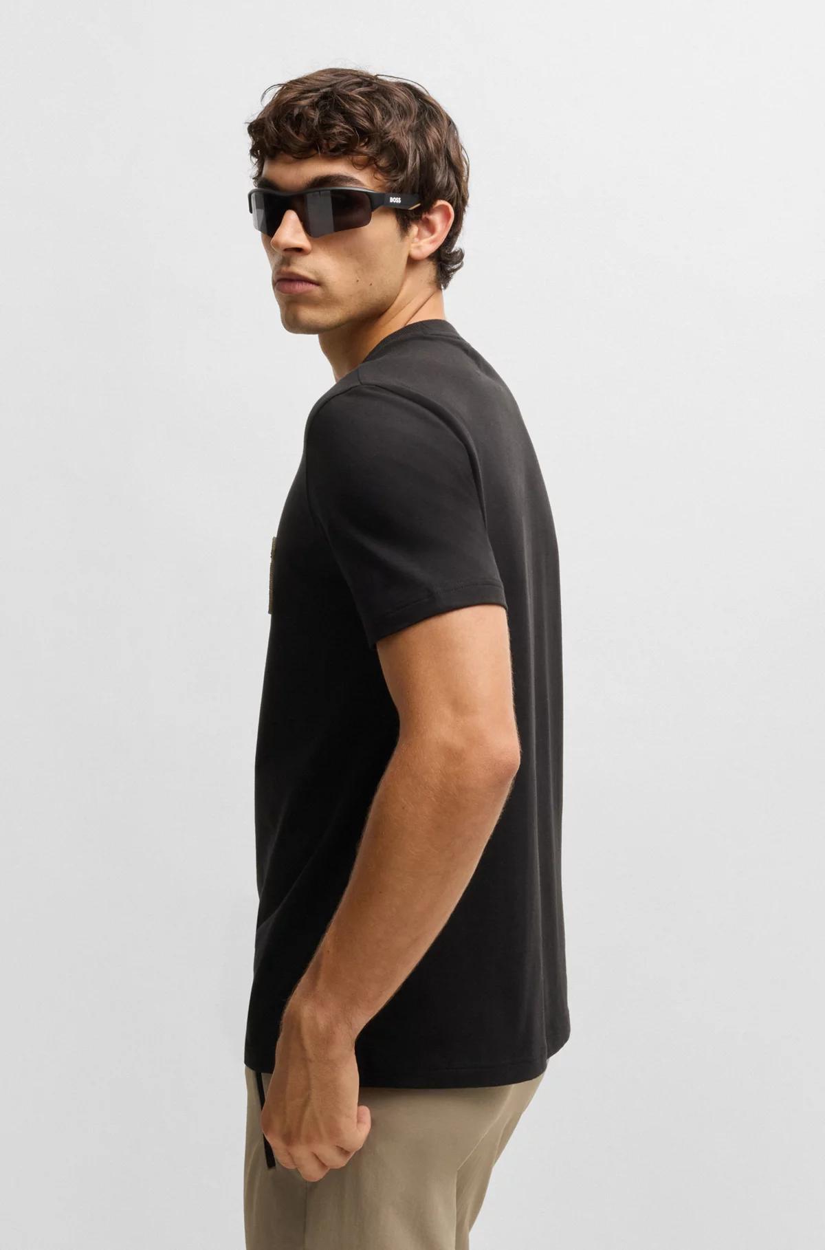 Boss Stretch-Cotton T-Shirt with Large Logo Product Image