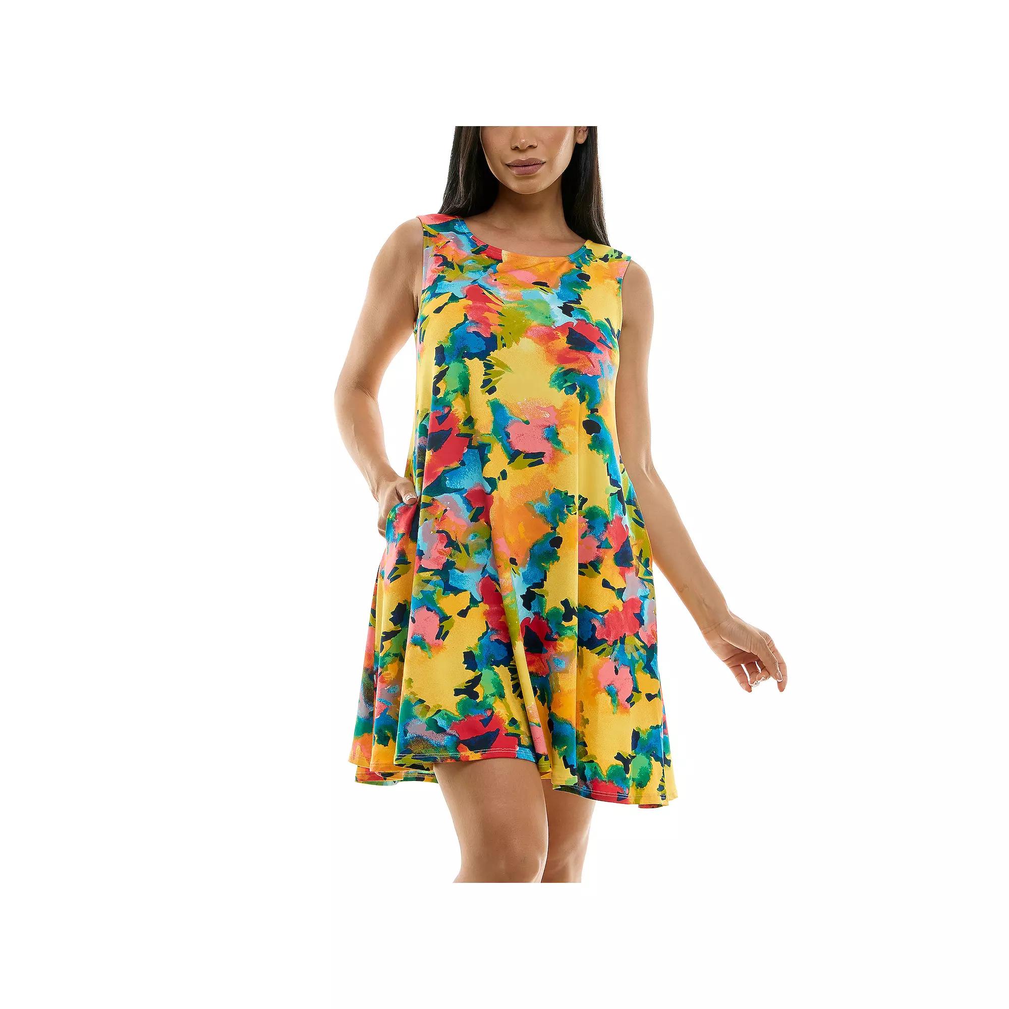 Women's Nina Leonard Floral Swing Dress,  Product Image