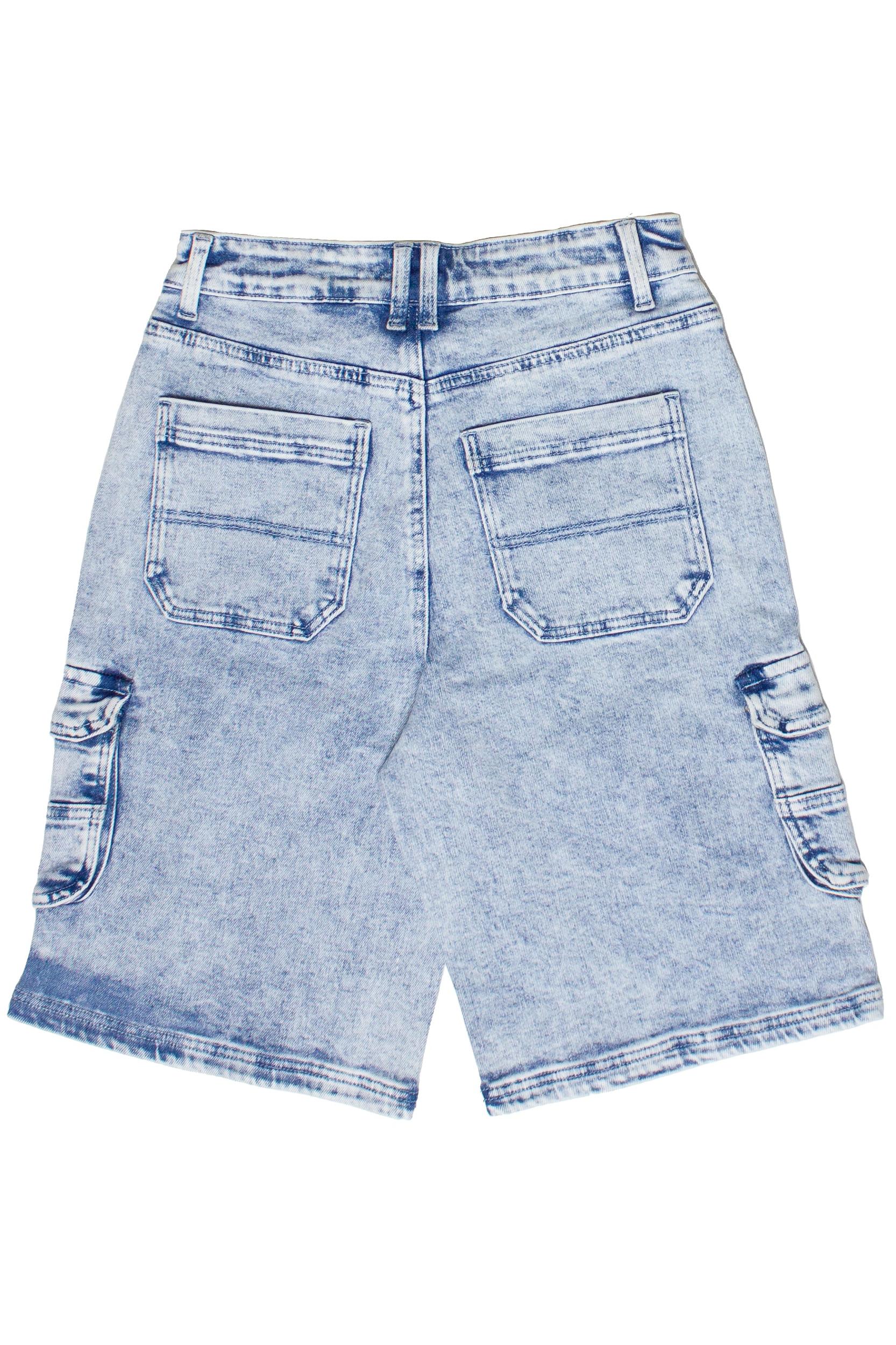 Acid Wash Cargo Jorts Product Image