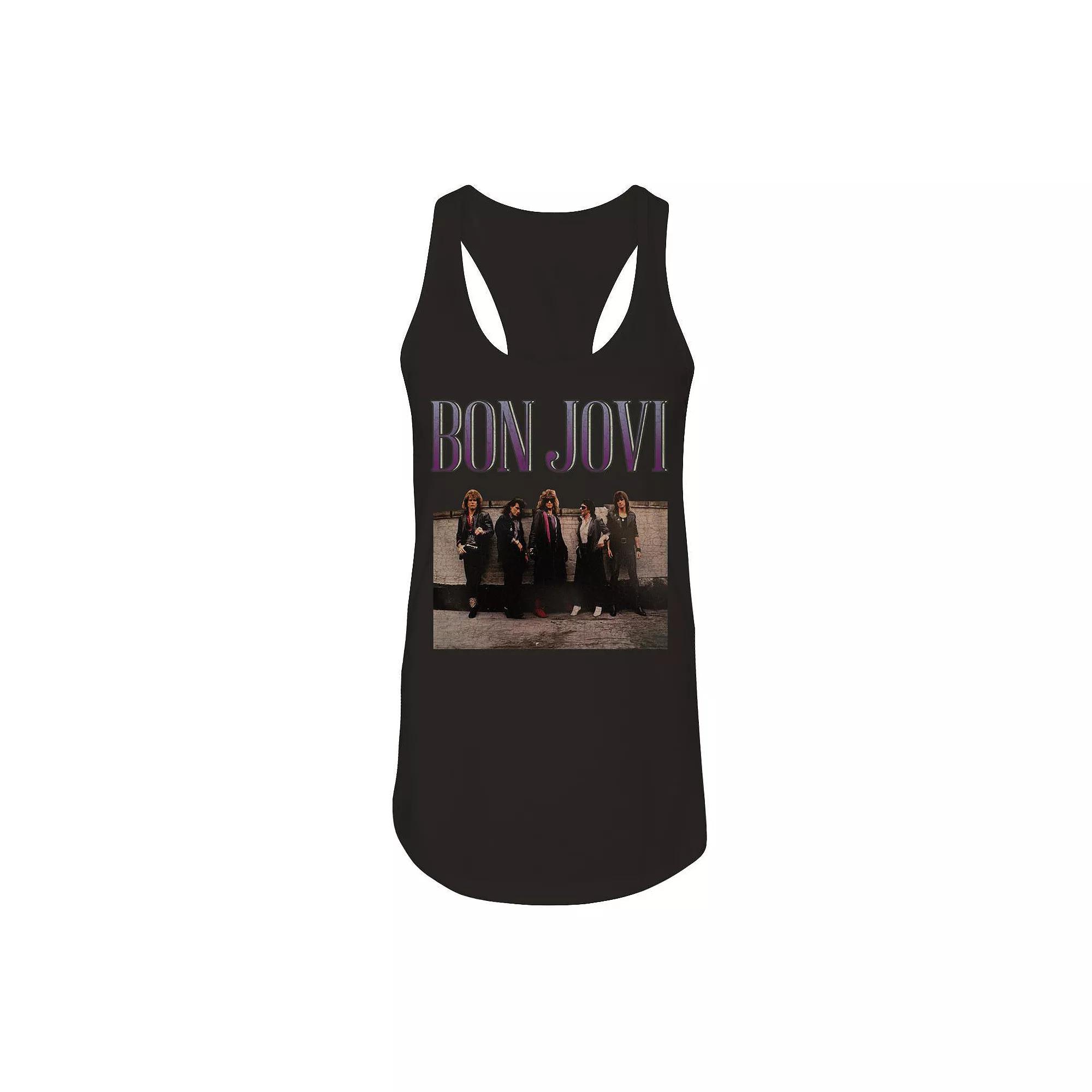 Junior's Bon Jovi Roof Photo Graphic Tank, Girl's,  Product Image