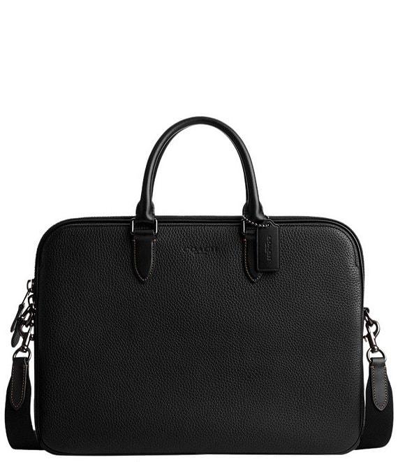 COACH Gotham Pebble Leather Slim Briefcase Product Image
