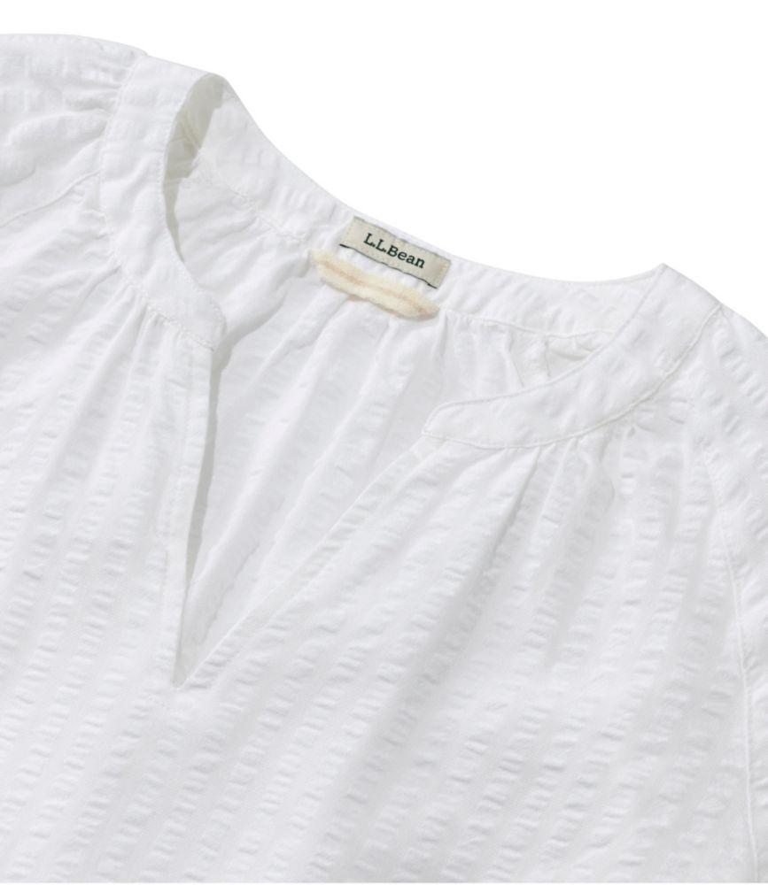 Women's Bean's Seacoast Seersucker Splitneck Shirt Product Image