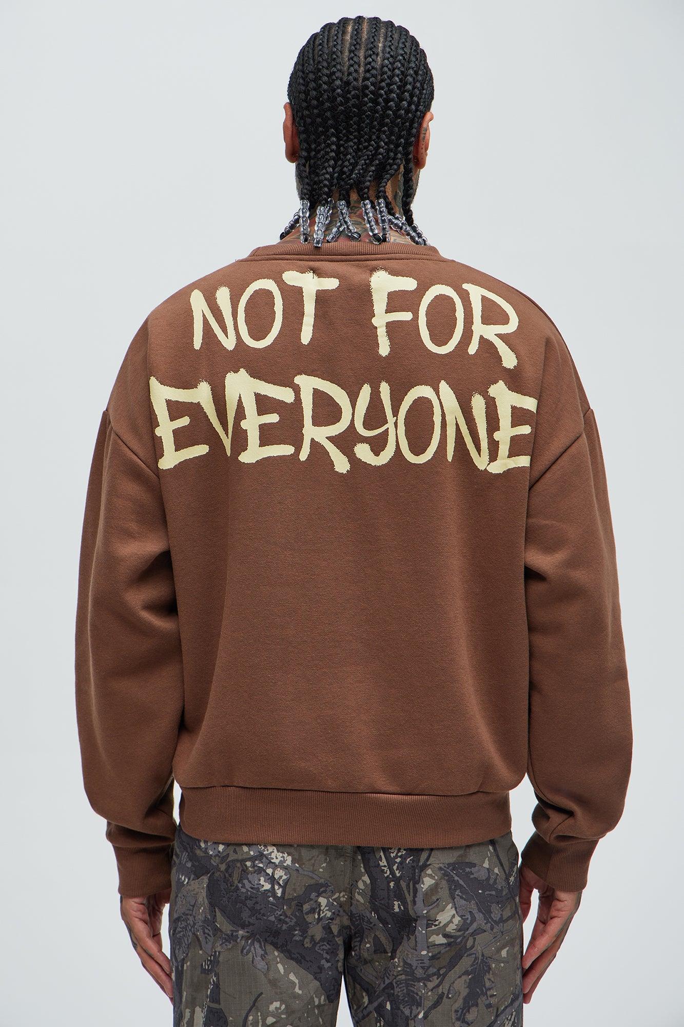Not For Everyone Crew Neck Sweater - Brown Product Image