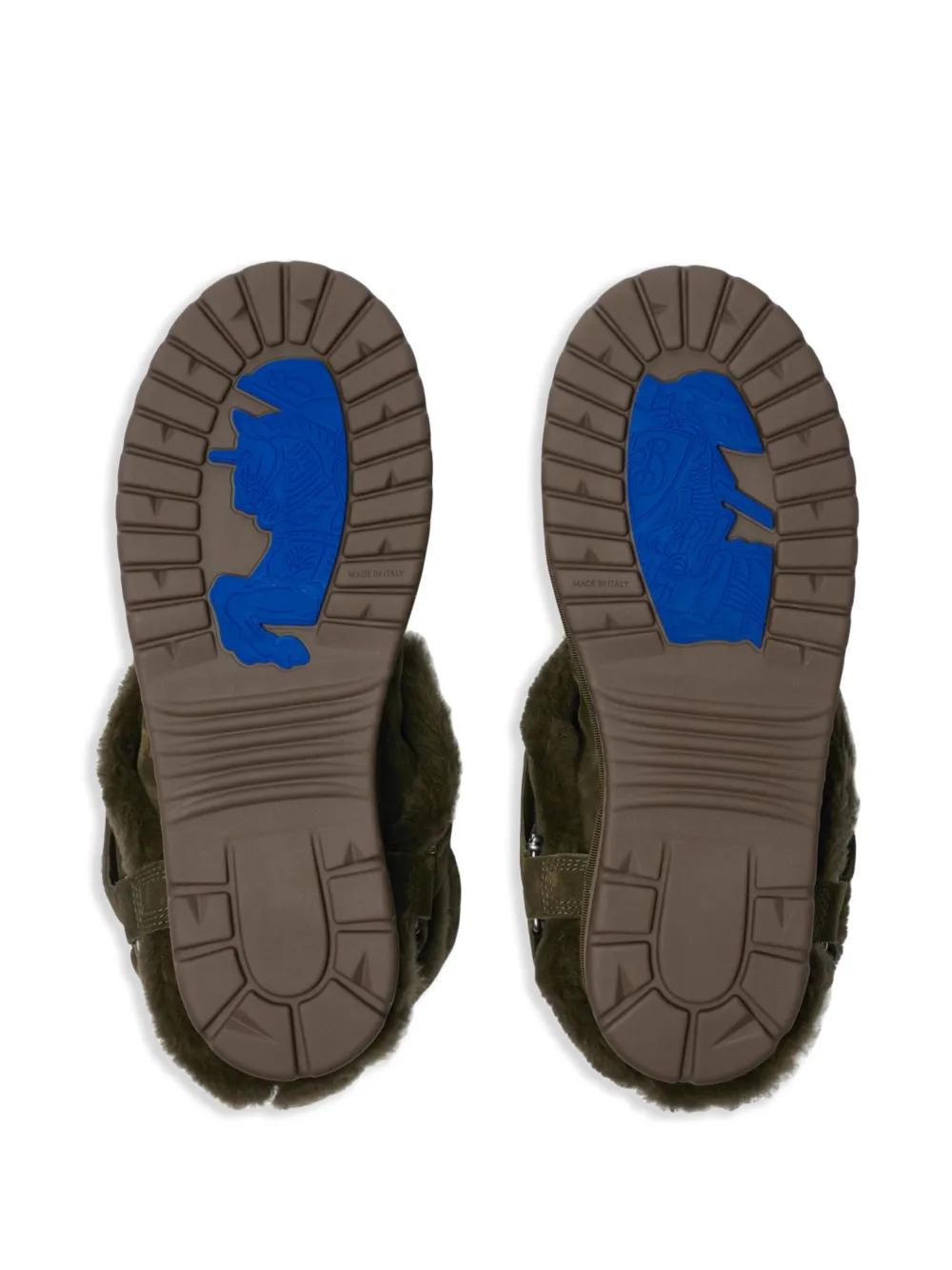 buckled shearling ankle boots Product Image