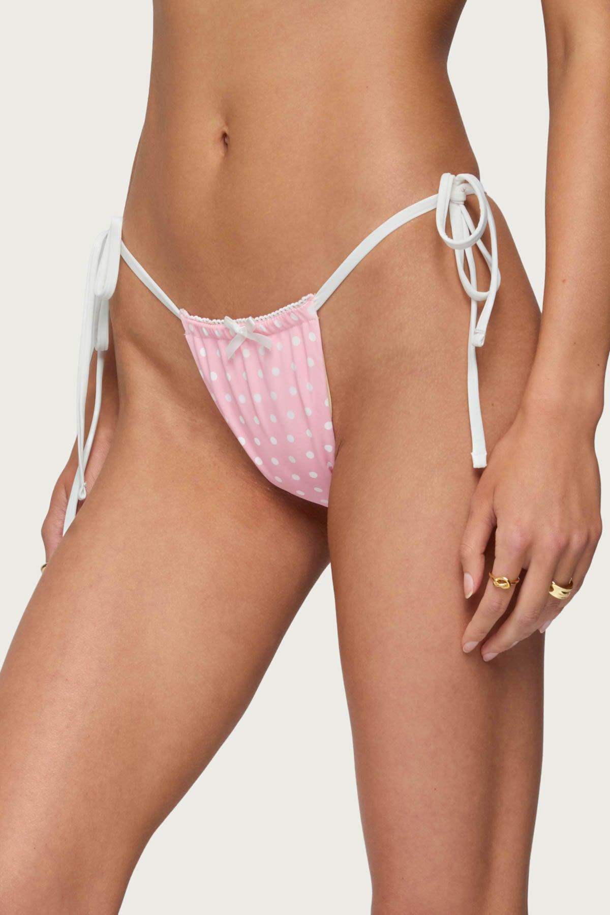 Leigh Polka Dot String Bikini Bottom Product Image