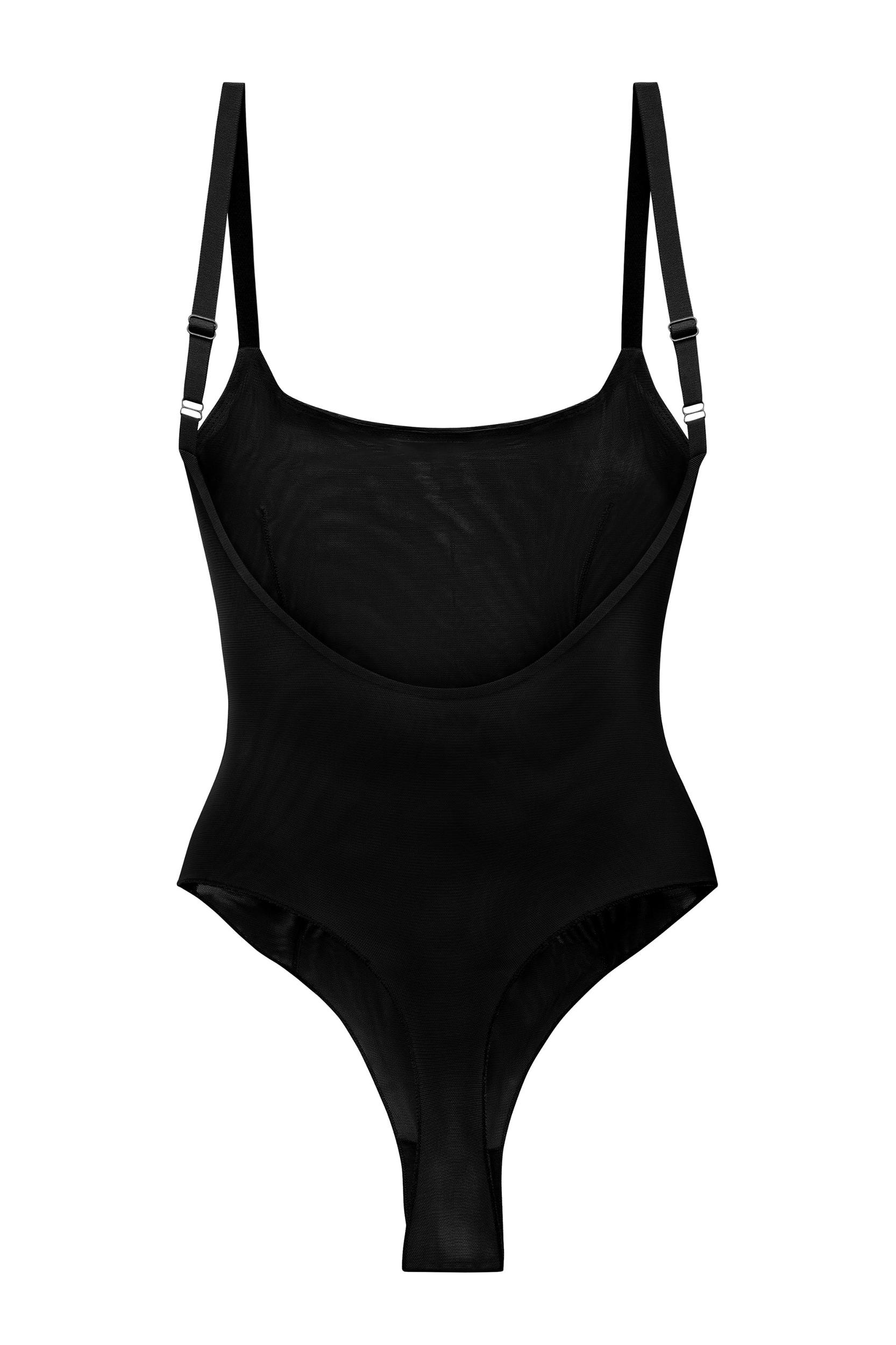 Soft Mesh Bodysuit in Black Female Product Image