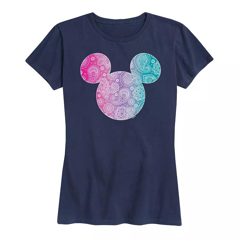 Disney's Mickey Mouse Women's Bandana Pattern Graphic Tee,  Product Image