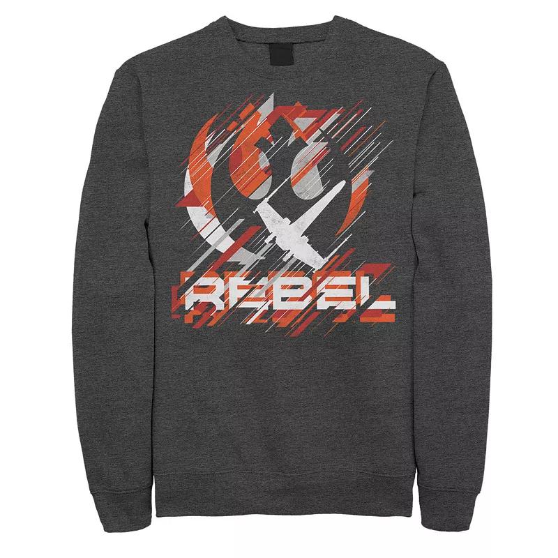 Mens Star Wars Rogue One Geometric Line Art Sweatshirt Grey Heather Product Image