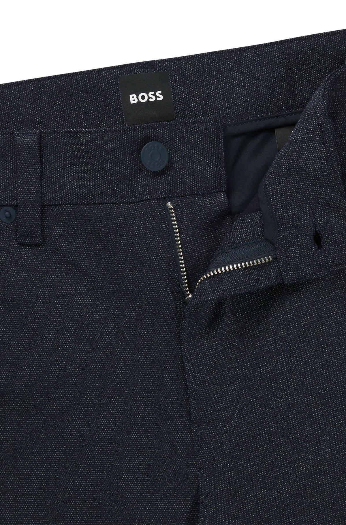 Delaware slim-fit trousers in two-tone stretch jersey Product Image