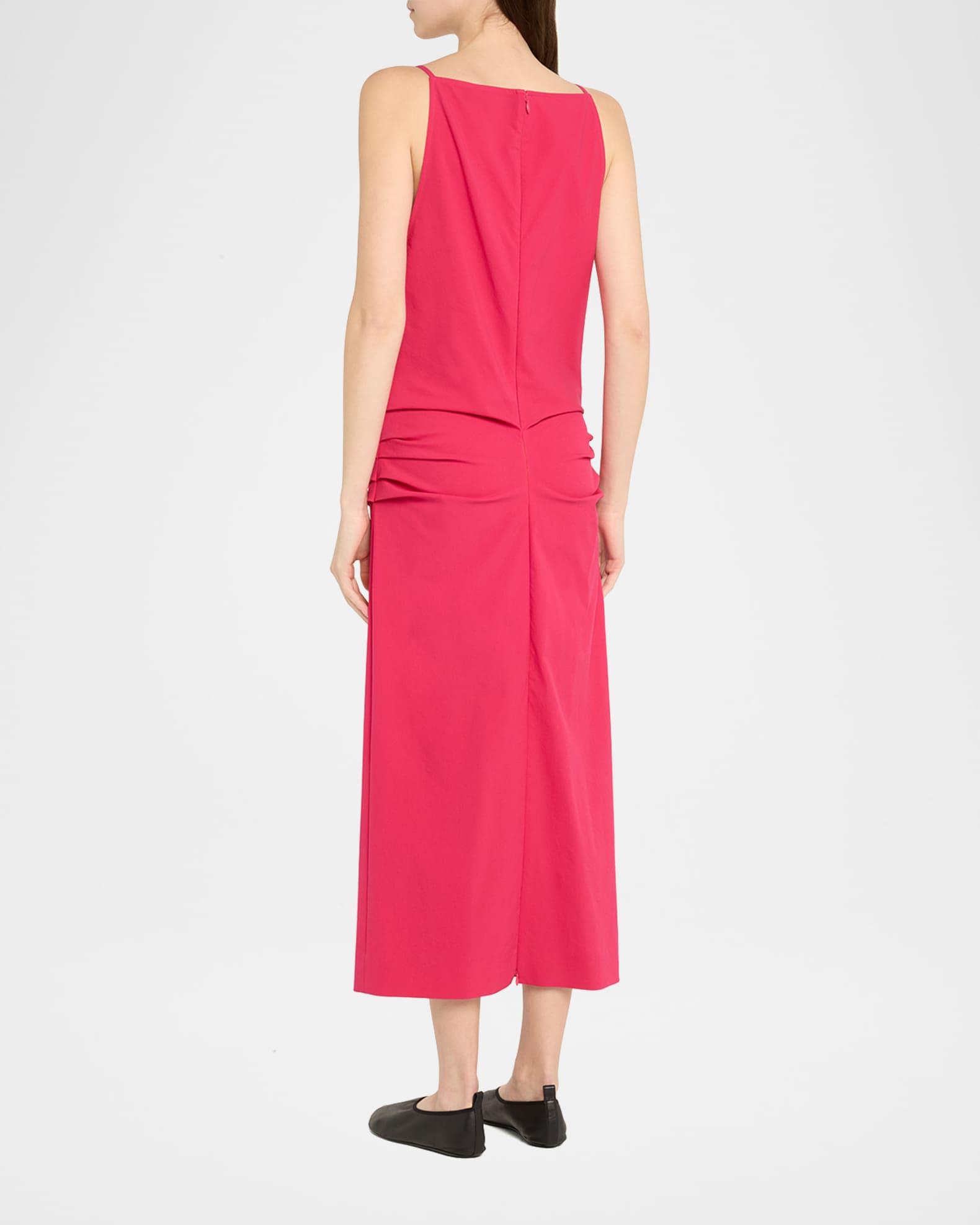 Priya Draped Bi-Stretch Cotton Nylon Dress Product Image