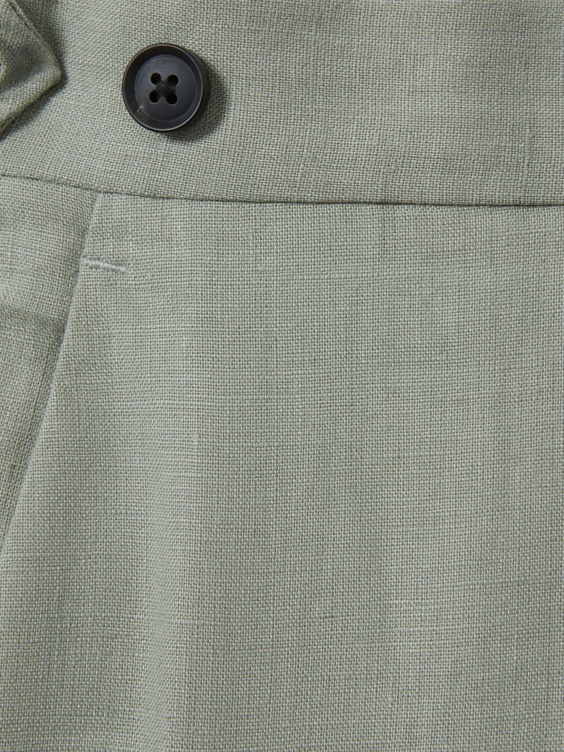 Linen Tapered Trousers Slim-Fit in Apple Product Image