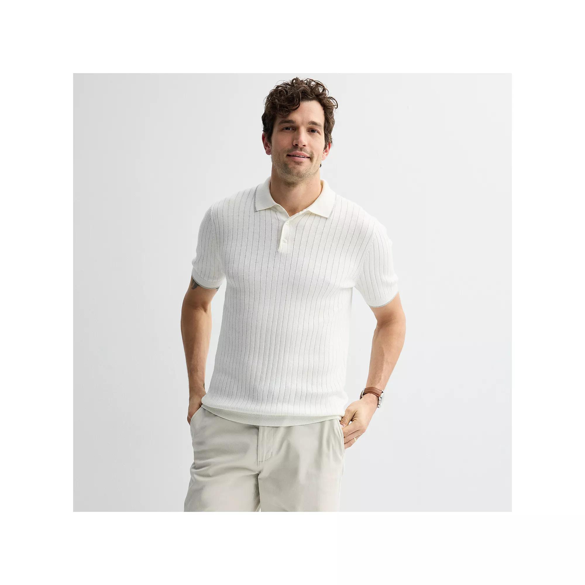 Men's Sonoma Goods For Life® Tipped Sweater Polo,  Product Image