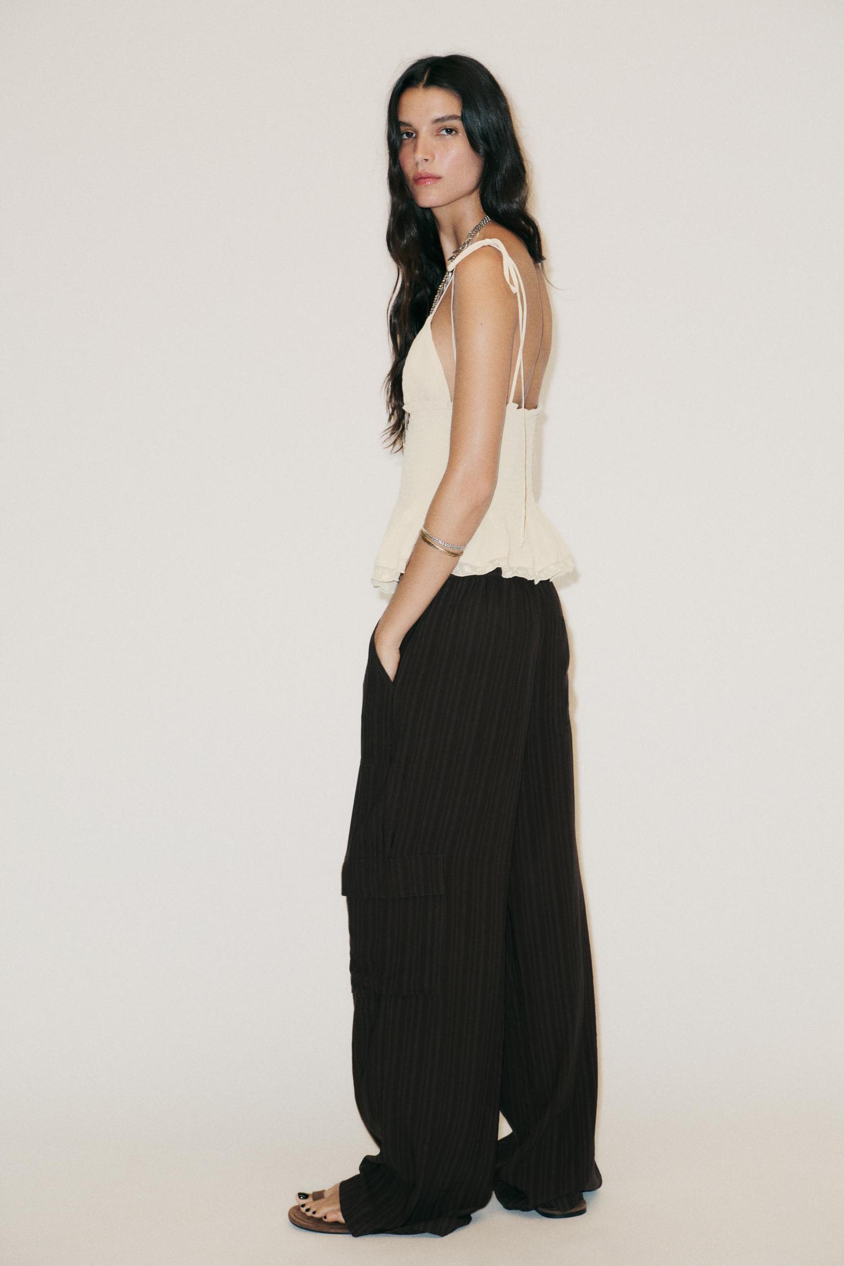 SMOCKED COMBINATION TOP Product Image