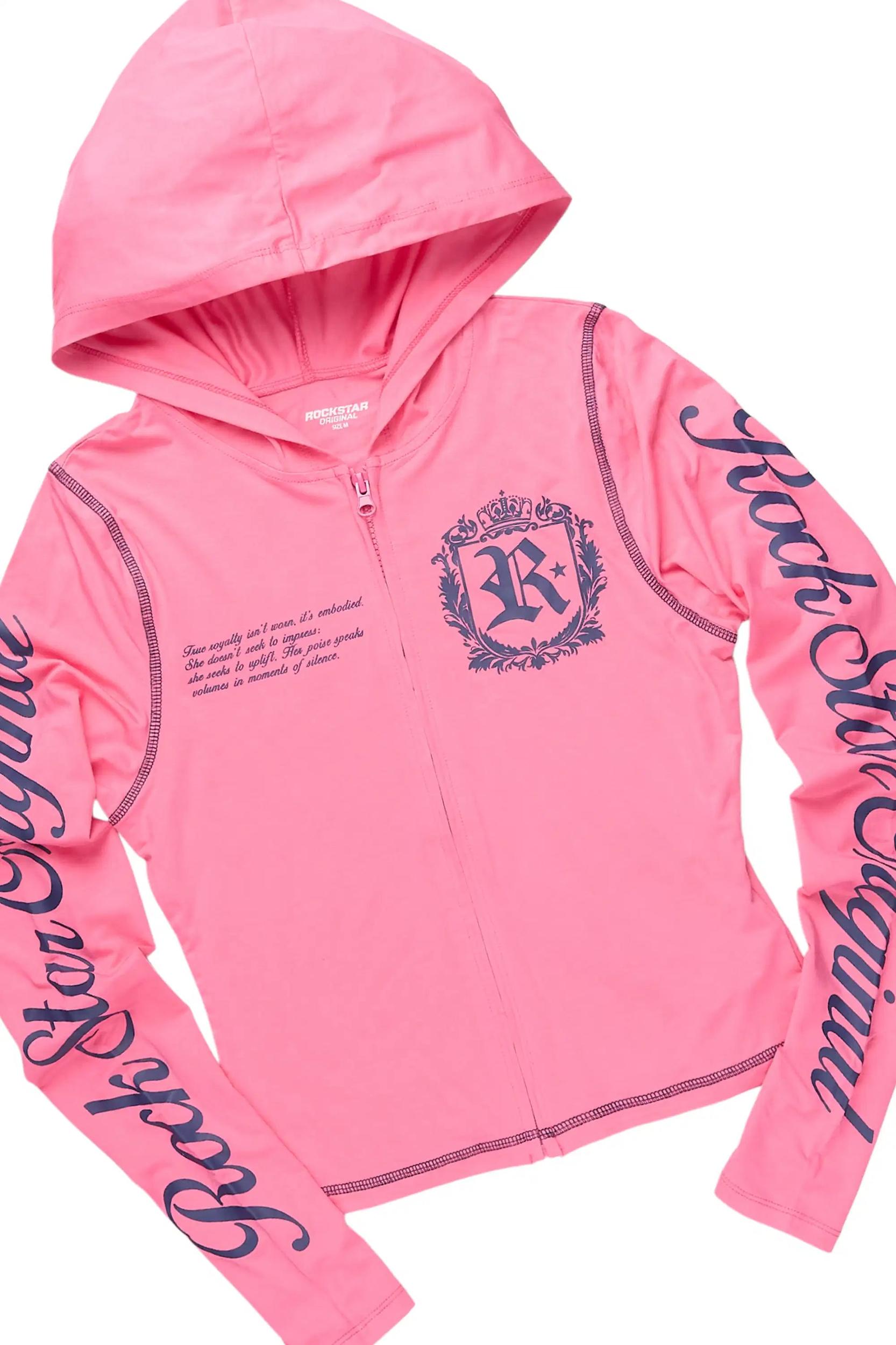 Desmine Hot Pink Lounge Trackset Female Product Image
