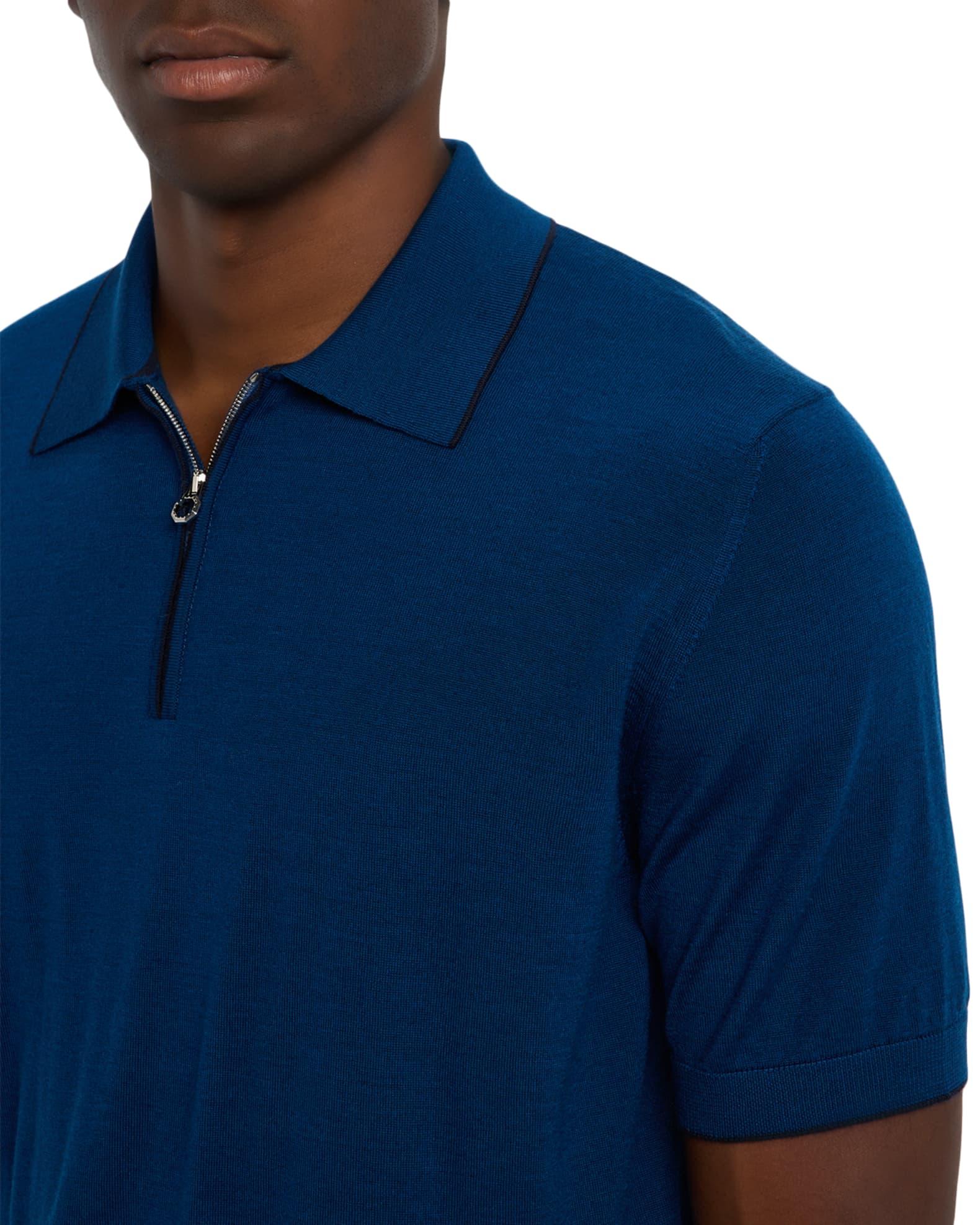 Men's Quarter-Zip Short Sleeve Polo Sweater Product Image