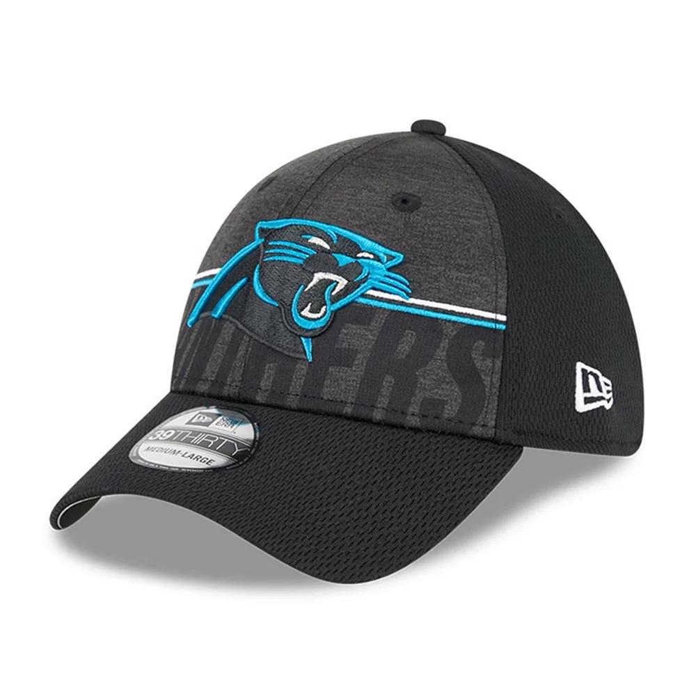 Men's New Era Black Carolina Panthers 2023 NFL Training Camp 39THIRTY Flex Fit Hat, Size: Small/Medium Product Image