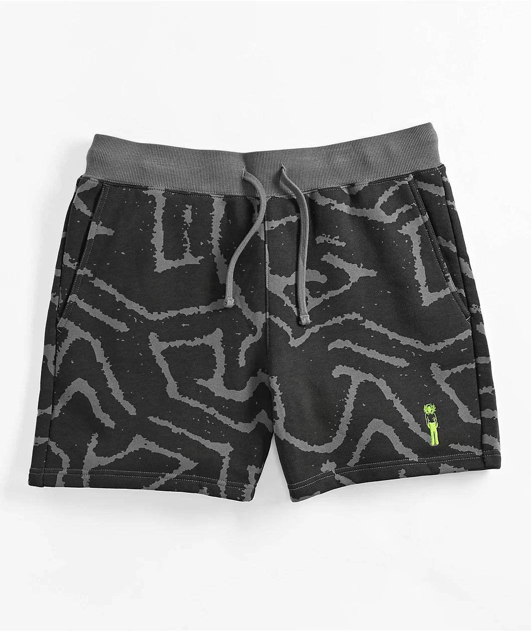 ITA Refraction Black Sweat Shorts Product Image