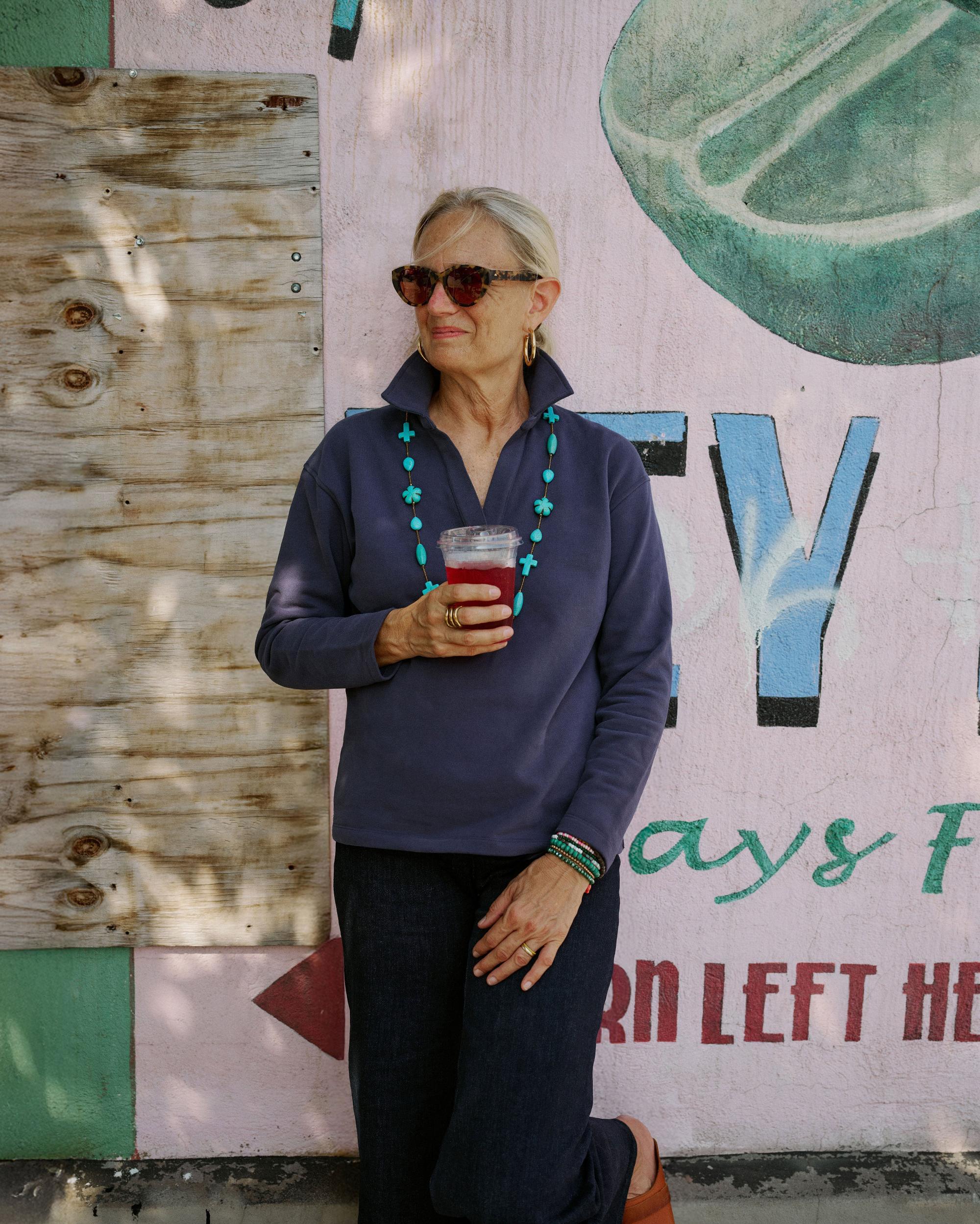 Inlet Pullover in Navy Loopback Terry Product Image