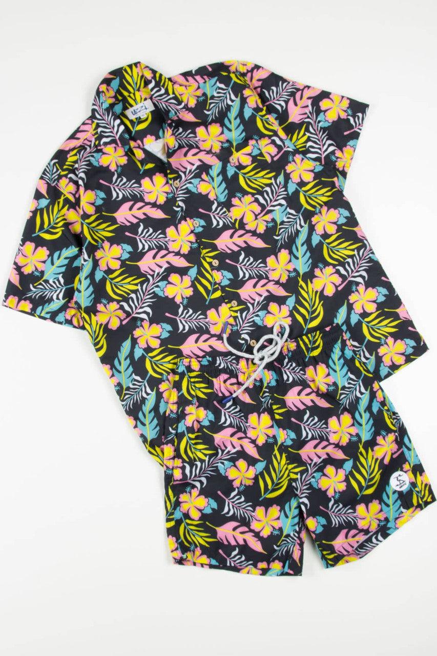 Black Miami Night Swim Shorts Product Image