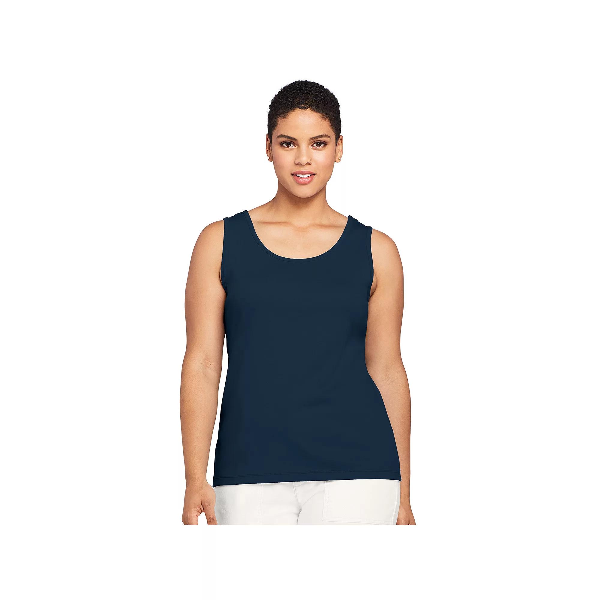 Women's Lands' End Cotton Tank Top,  Product Image