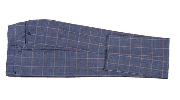 English Laundry 2-Piece Check Wool Linen Blend Slim Fit Suit Product Image