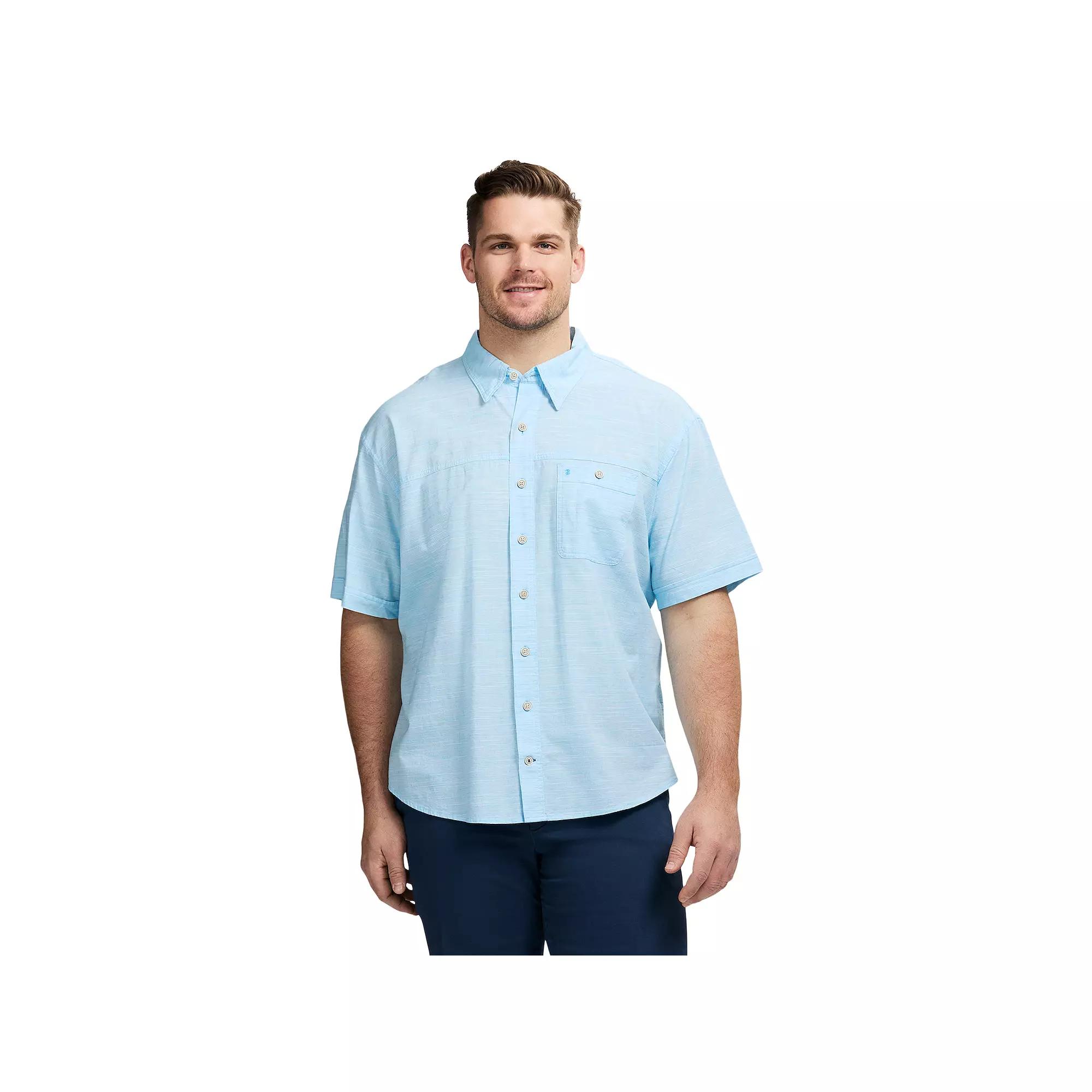 Big & Tall IZOD Dockside Short Sleeve Chambray, Men's,  Product Image