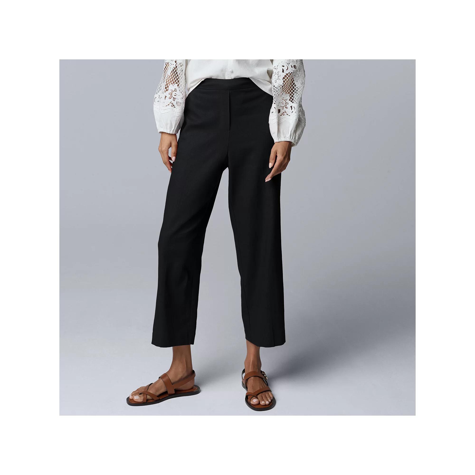 Women's Simply Vera Vera Wang Relaxed Linen Pull-On Pants,  Product Image
