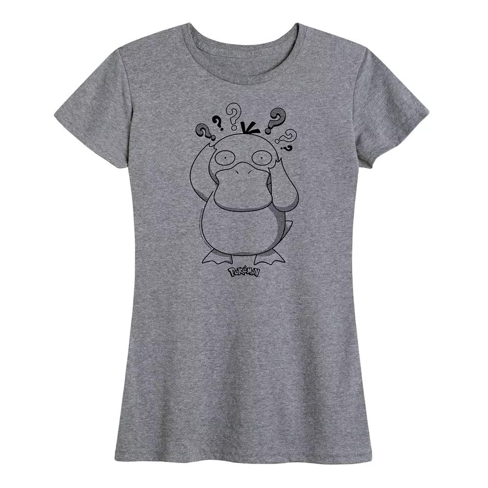 Women's Pokemon Psyduck Pattern Graphic Tee,  Product Image