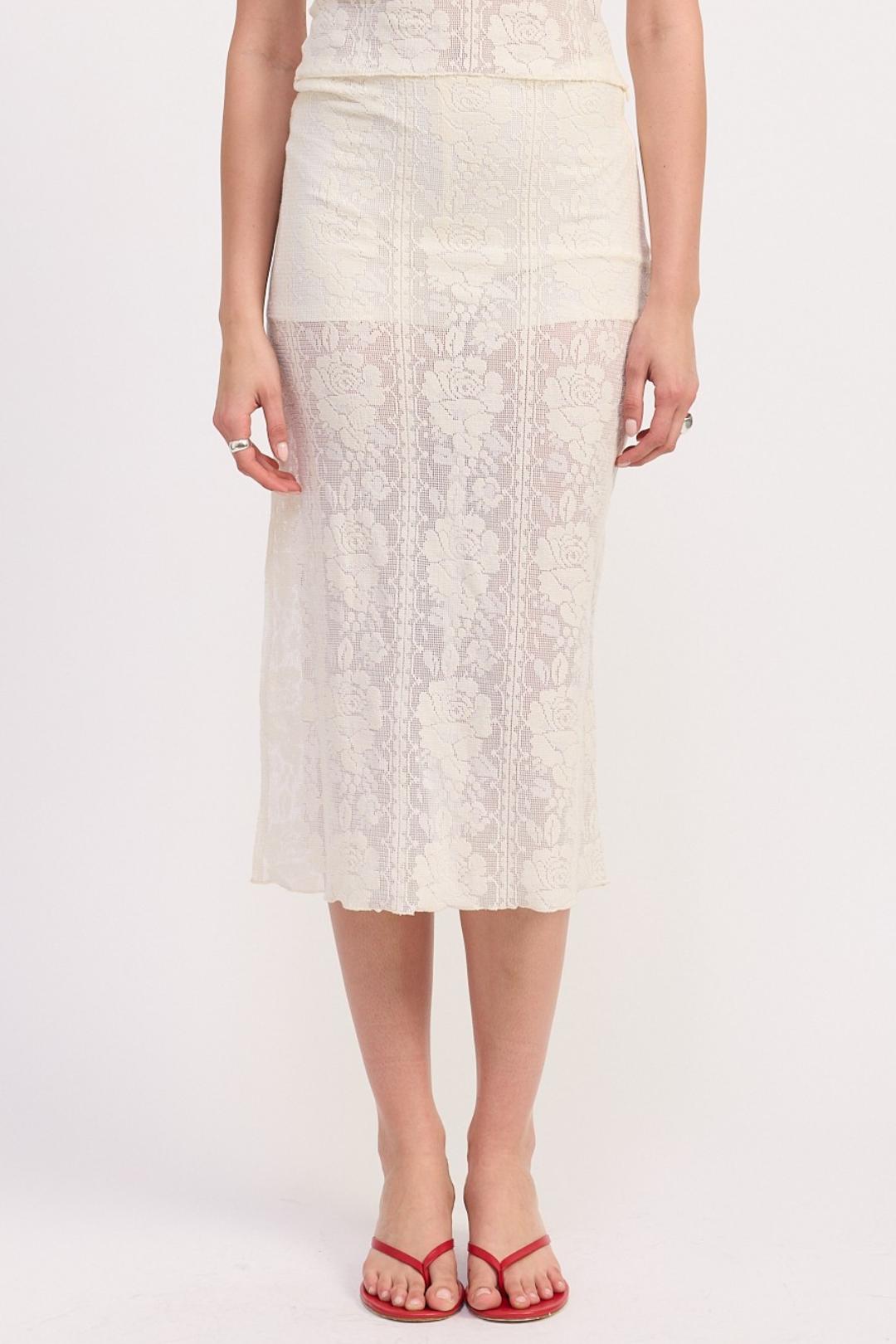 Lace Roses Maxi Skirt Product Image