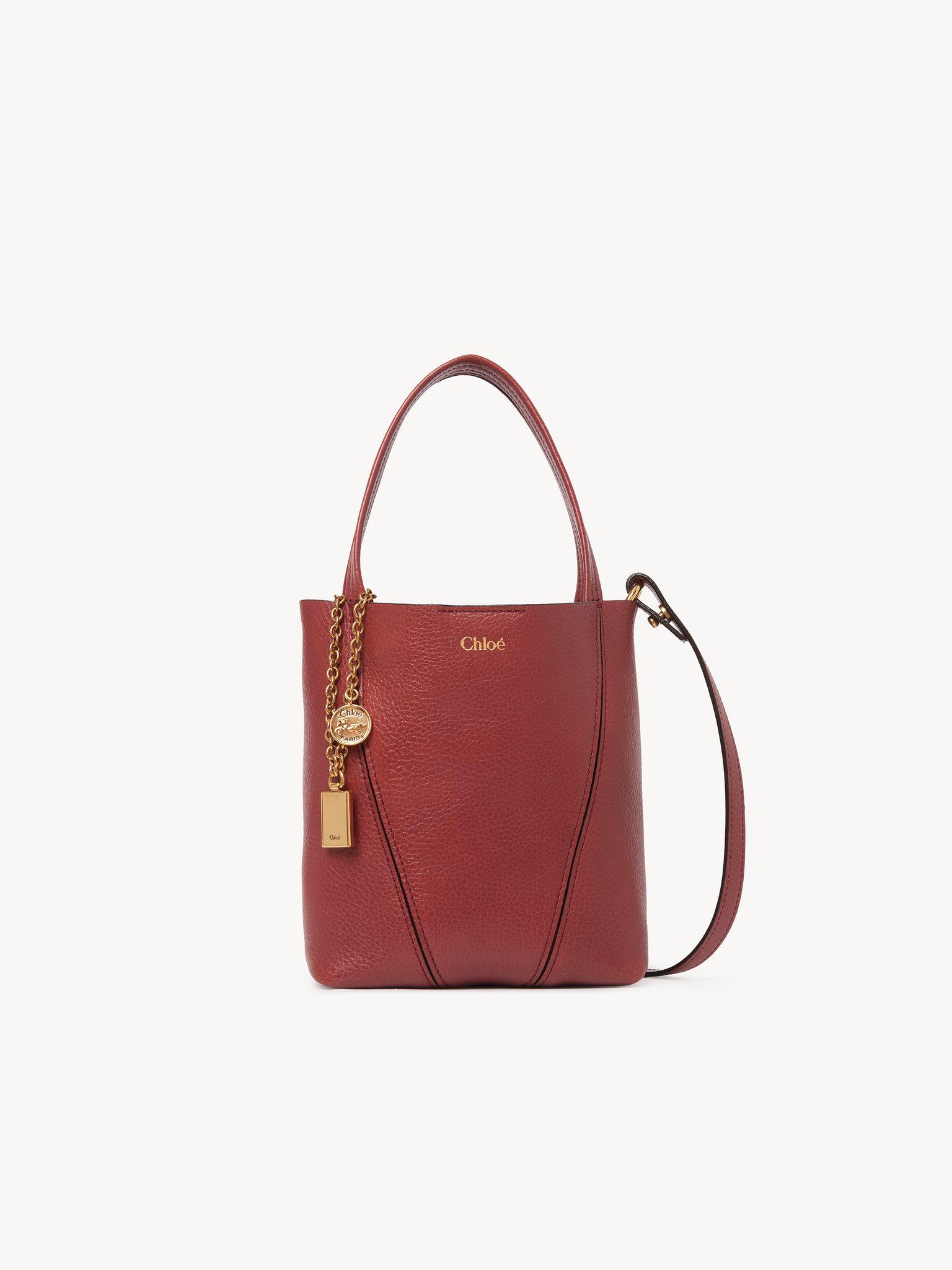 Small Chloé Spin tote bag in grained leather Product Image
