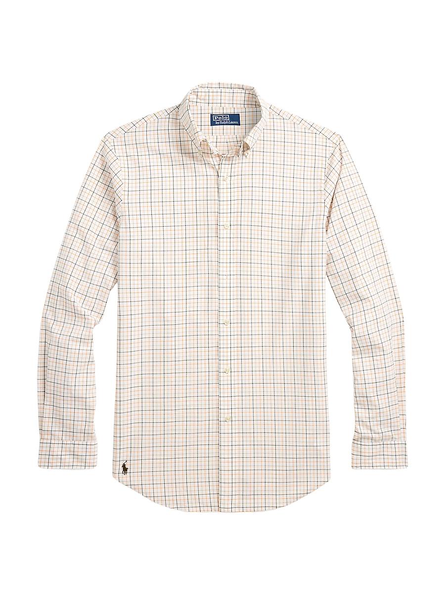 Mens Windowpane Checked Poplin Classic-Fit Shirt Product Image