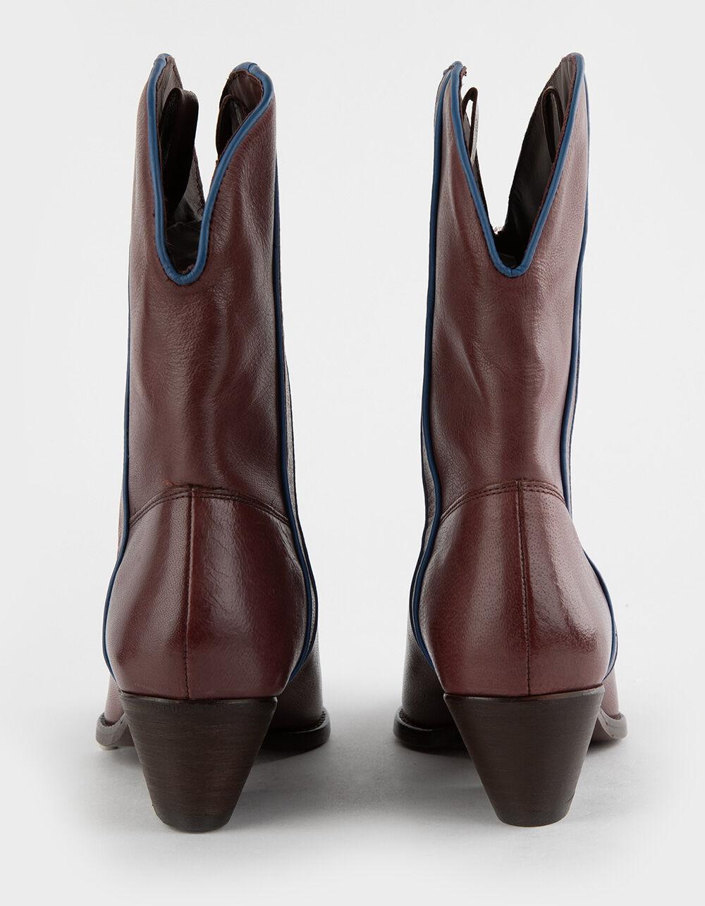 FREE PEOPLE Borderline Womens Western Boots - BURGUNDY Product Image