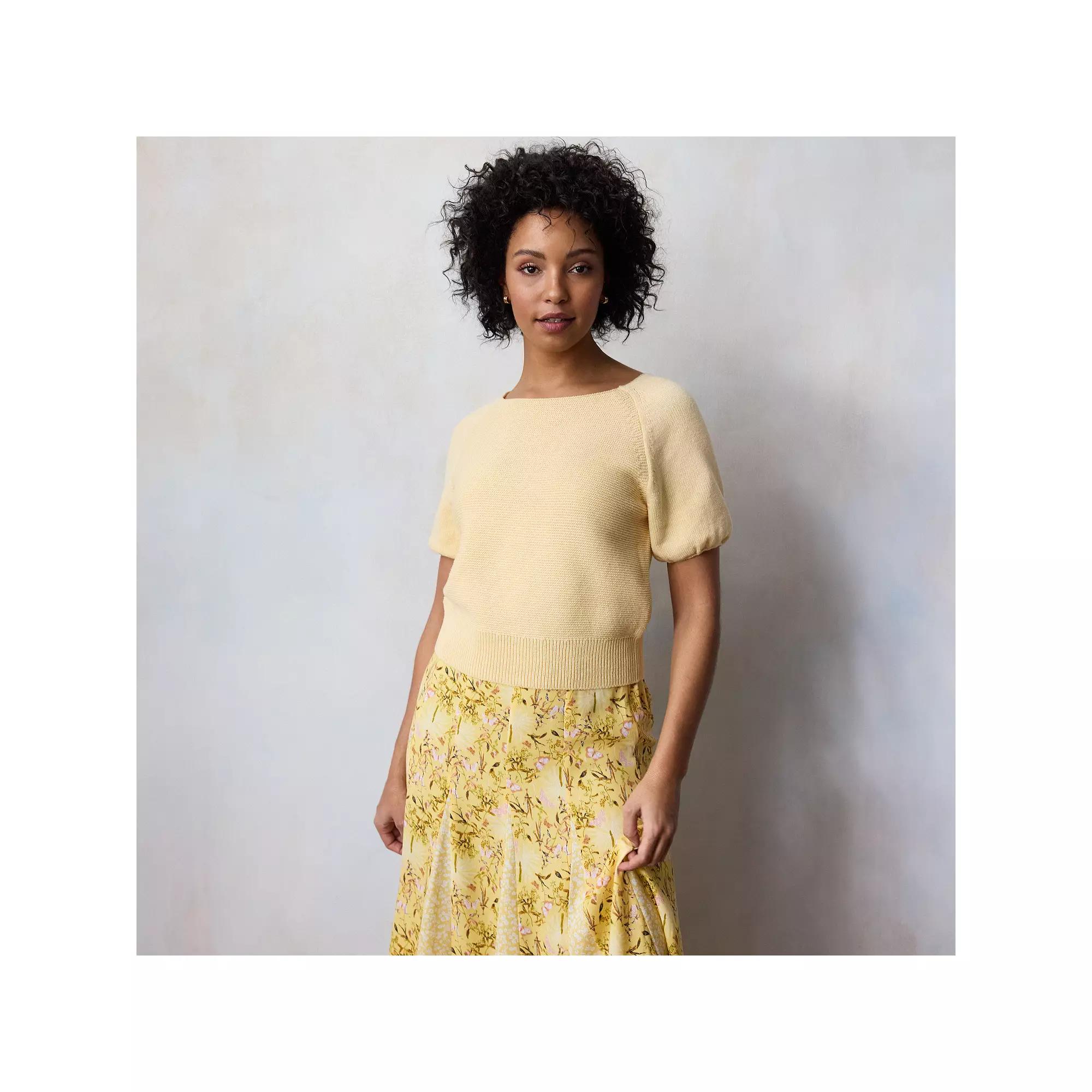 Women's LC Lauren Conrad Raglan Sweater Tee, Size: Large, Pierust Product Image