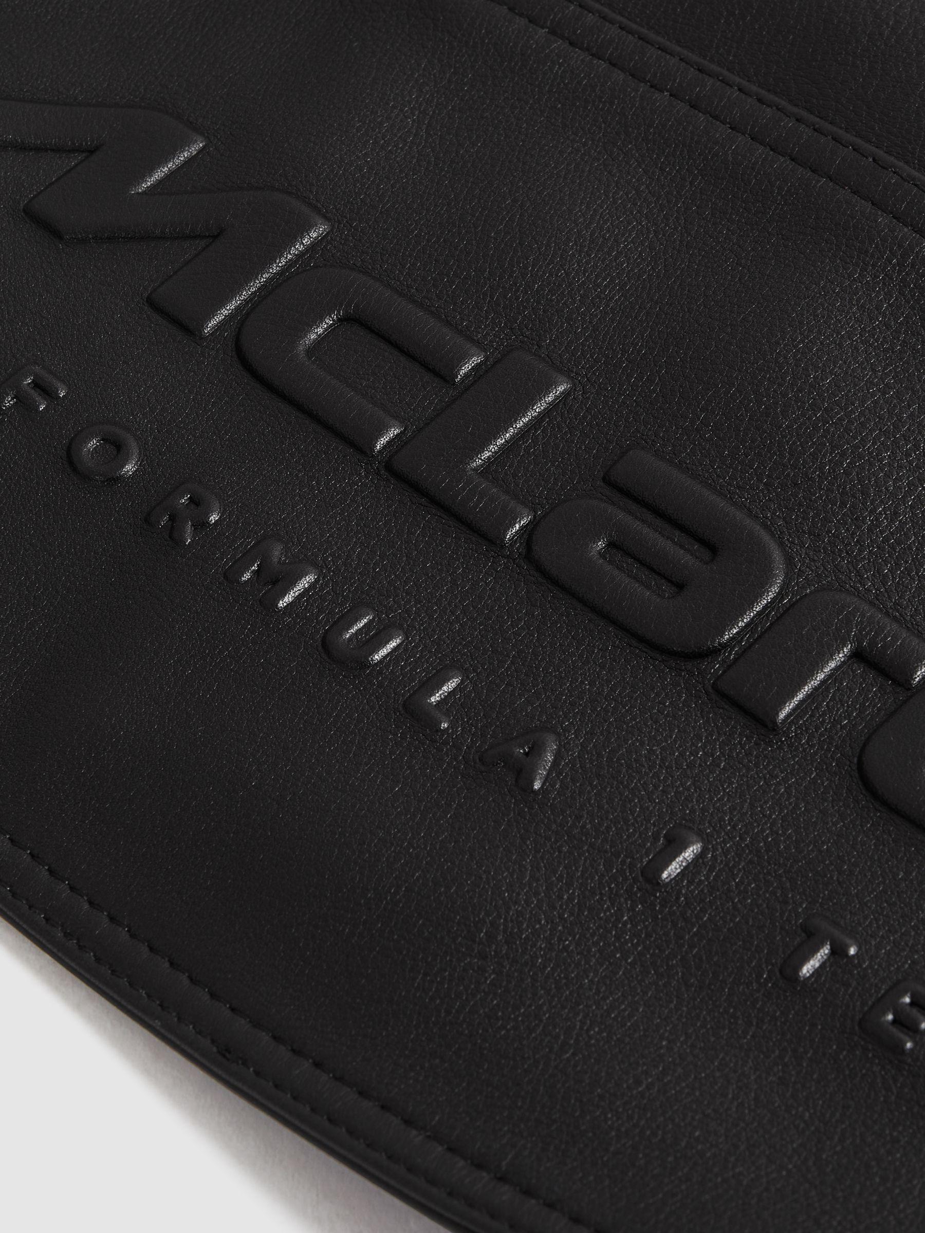 McLaren F1 Embossed Leather Jacket in Black Product Image