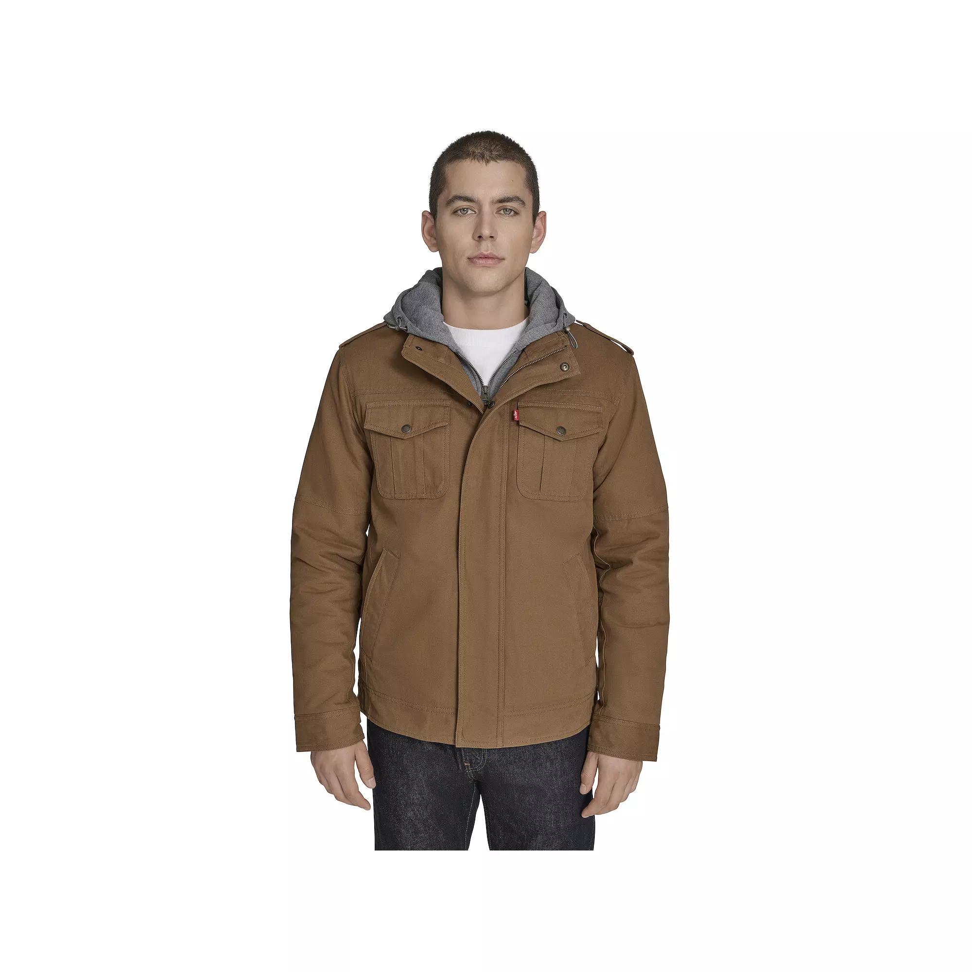 Men's Levi's® Hooded Sherpa Lined Trucker Jacket,  Product Image