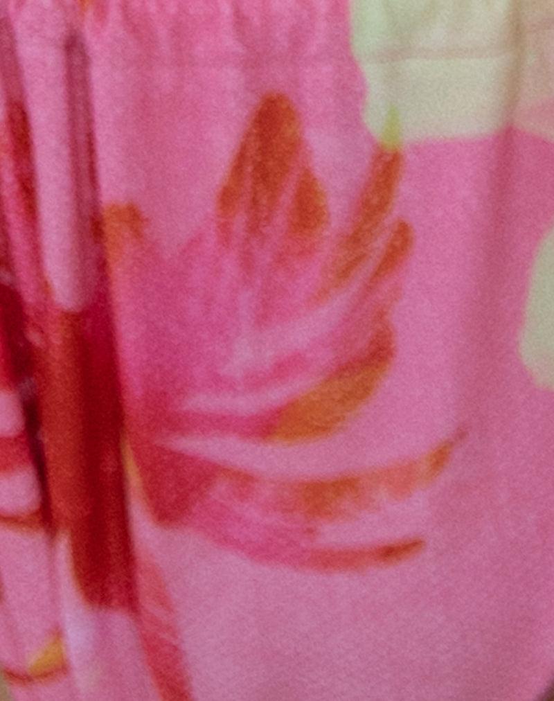 Leyna Bikini Bottom in Pink Palm Female Product Image