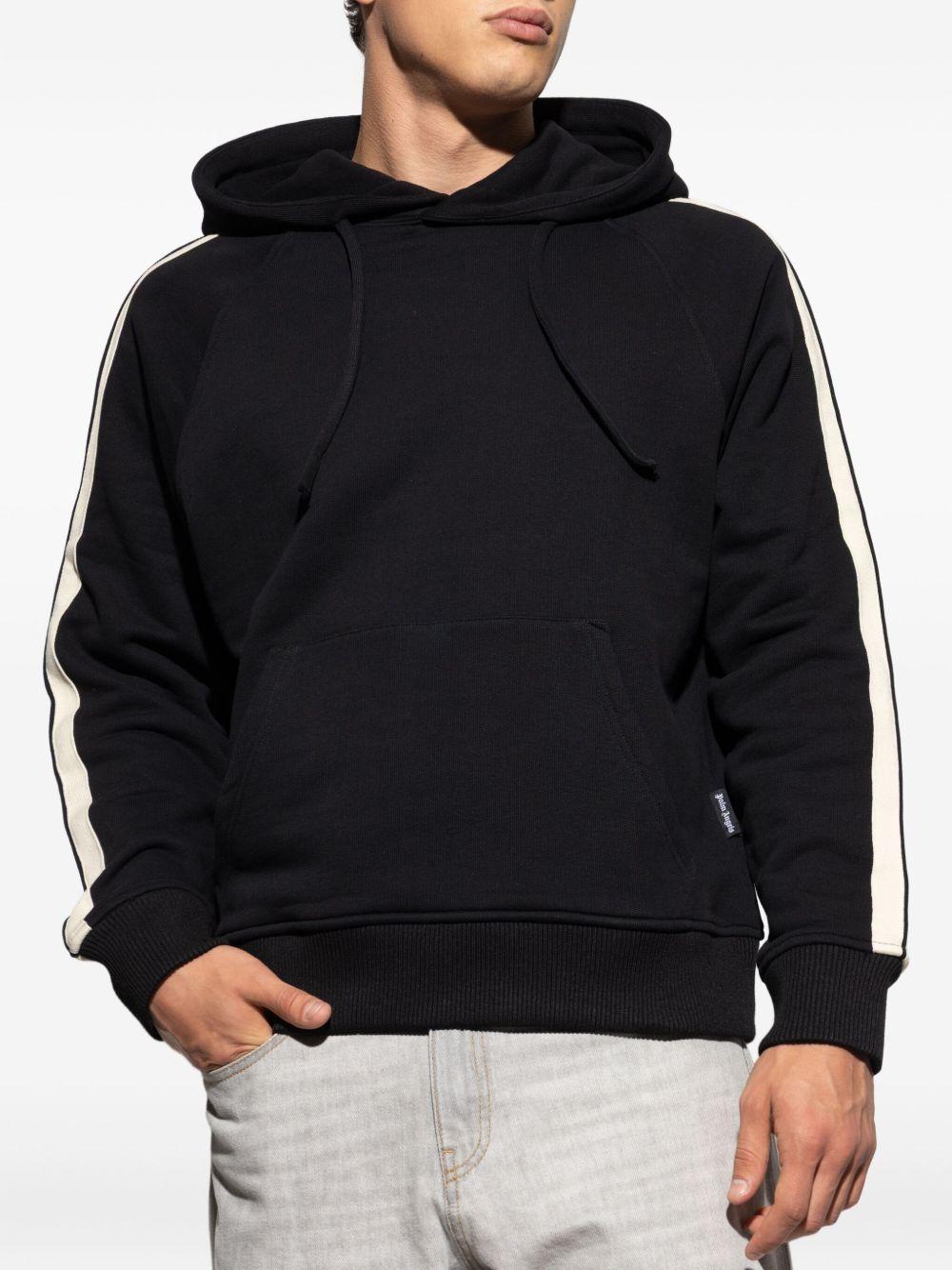 stripe-detail hooded sweatshirt Product Image
