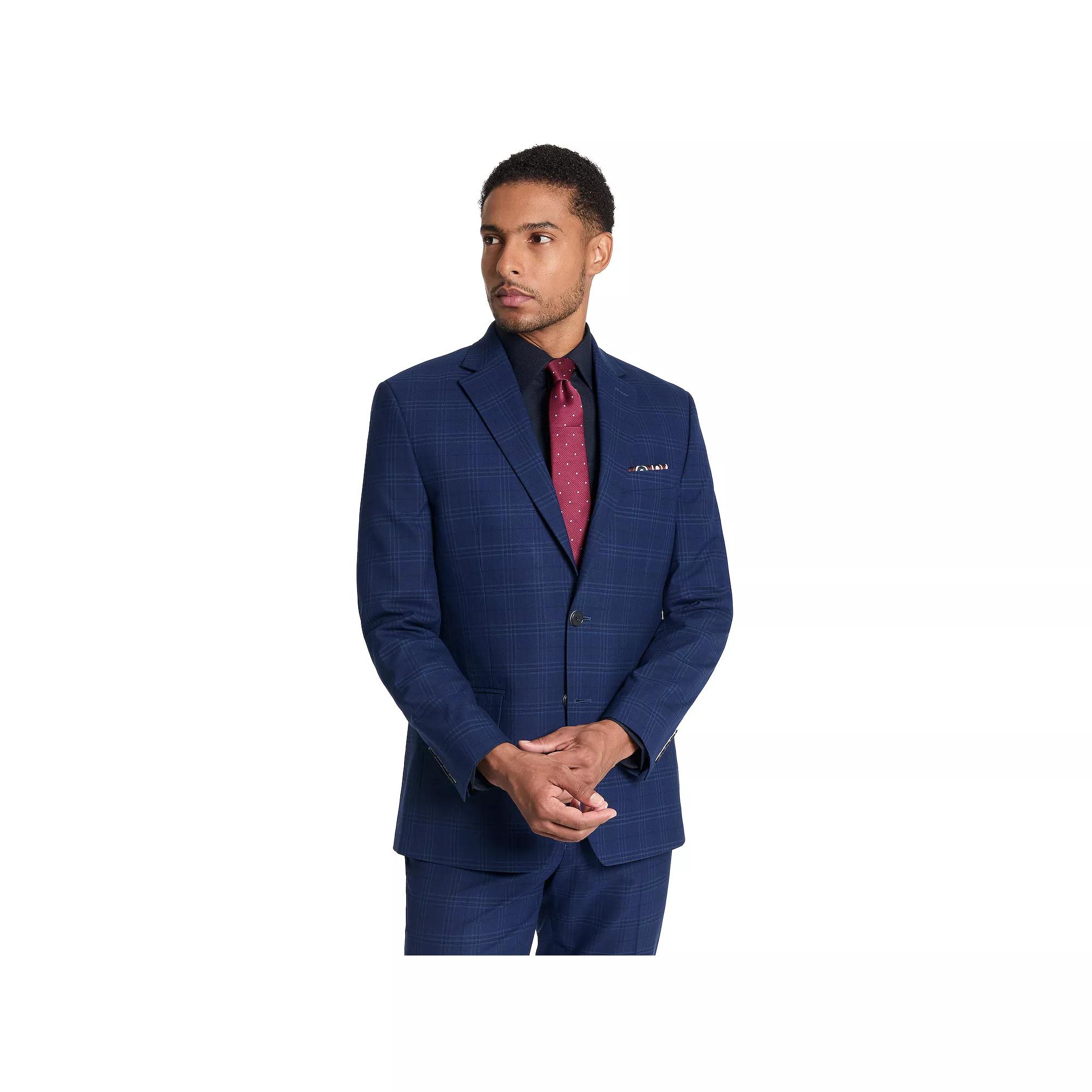 Men's Ben Sherman Slim Stretch Suit Jacket, Size: 48 - Regular, Blue Plaid Product Image