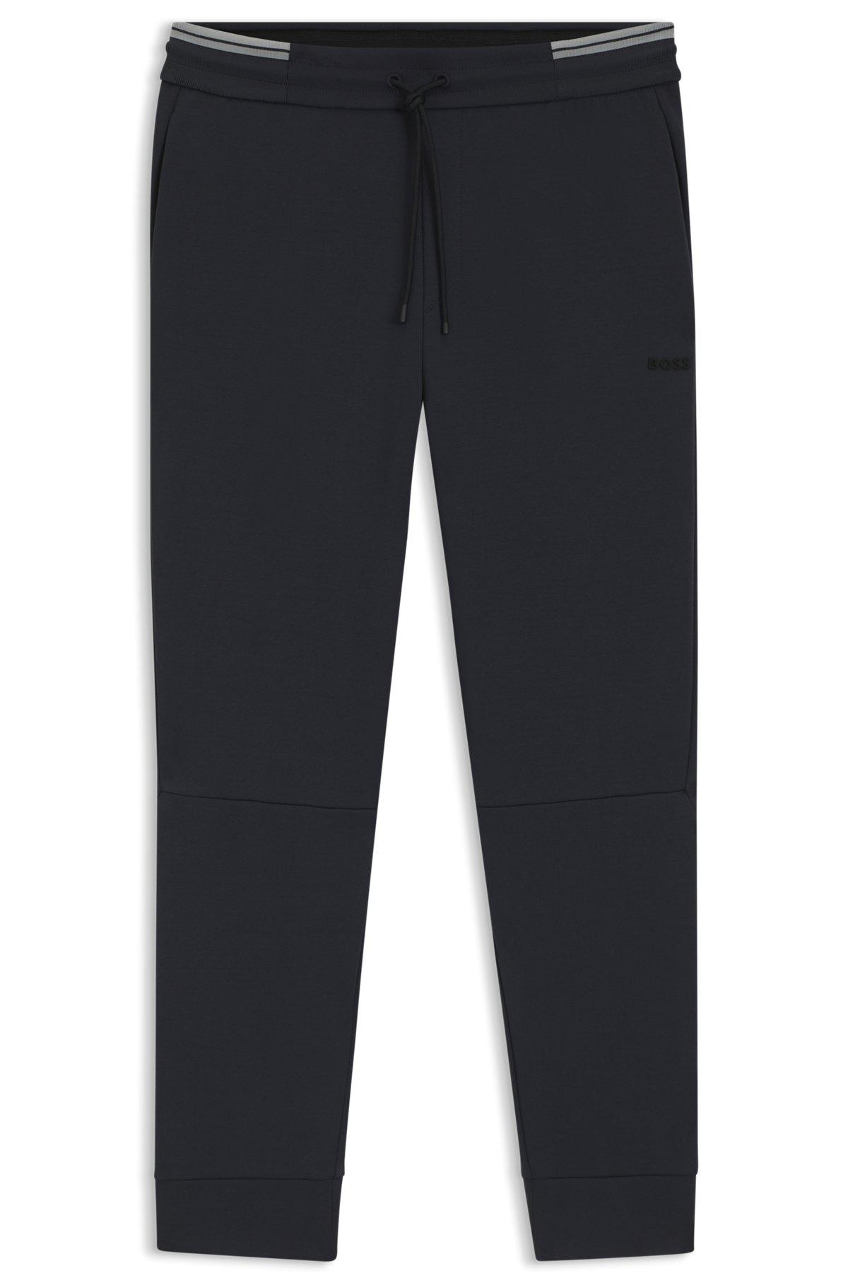 Cotton tracksuit bottoms with striped trims Product Image