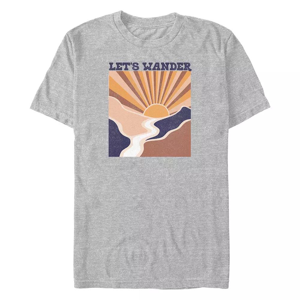 Big & Tall Let's Wander Poster Graphic Tee, Men's,  Product Image