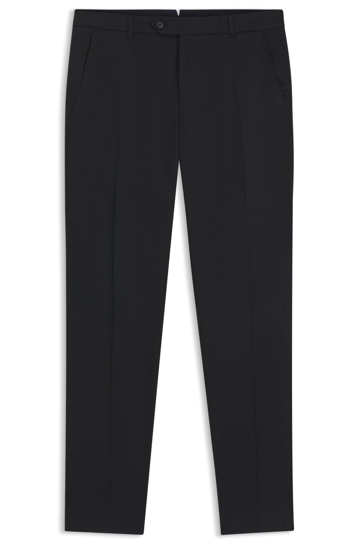 Washable tapered-fit trousers in stretch fabric Product Image