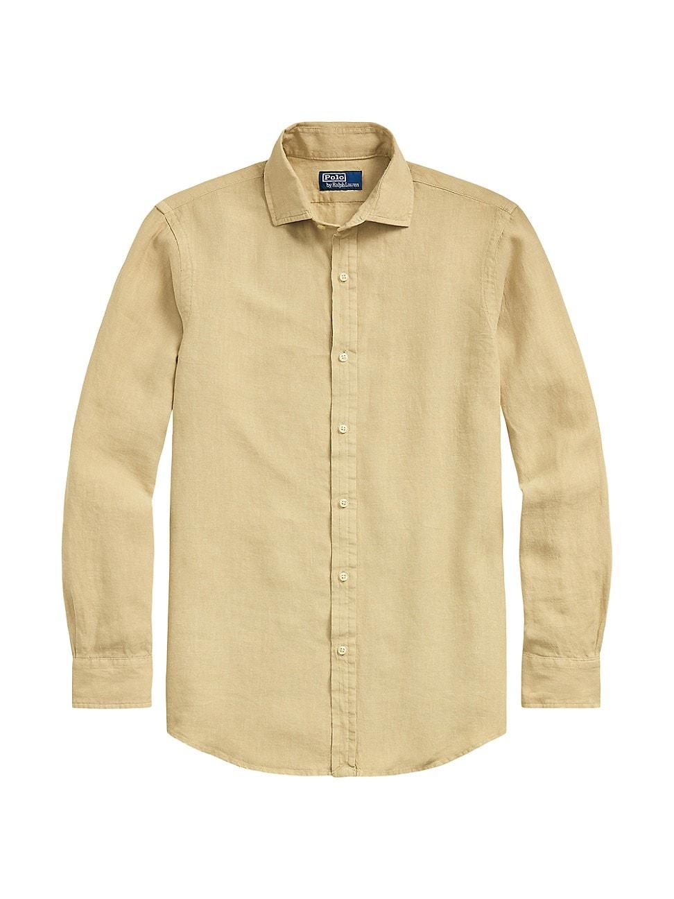 Mens Classic-Fit Linen Shirt Product Image