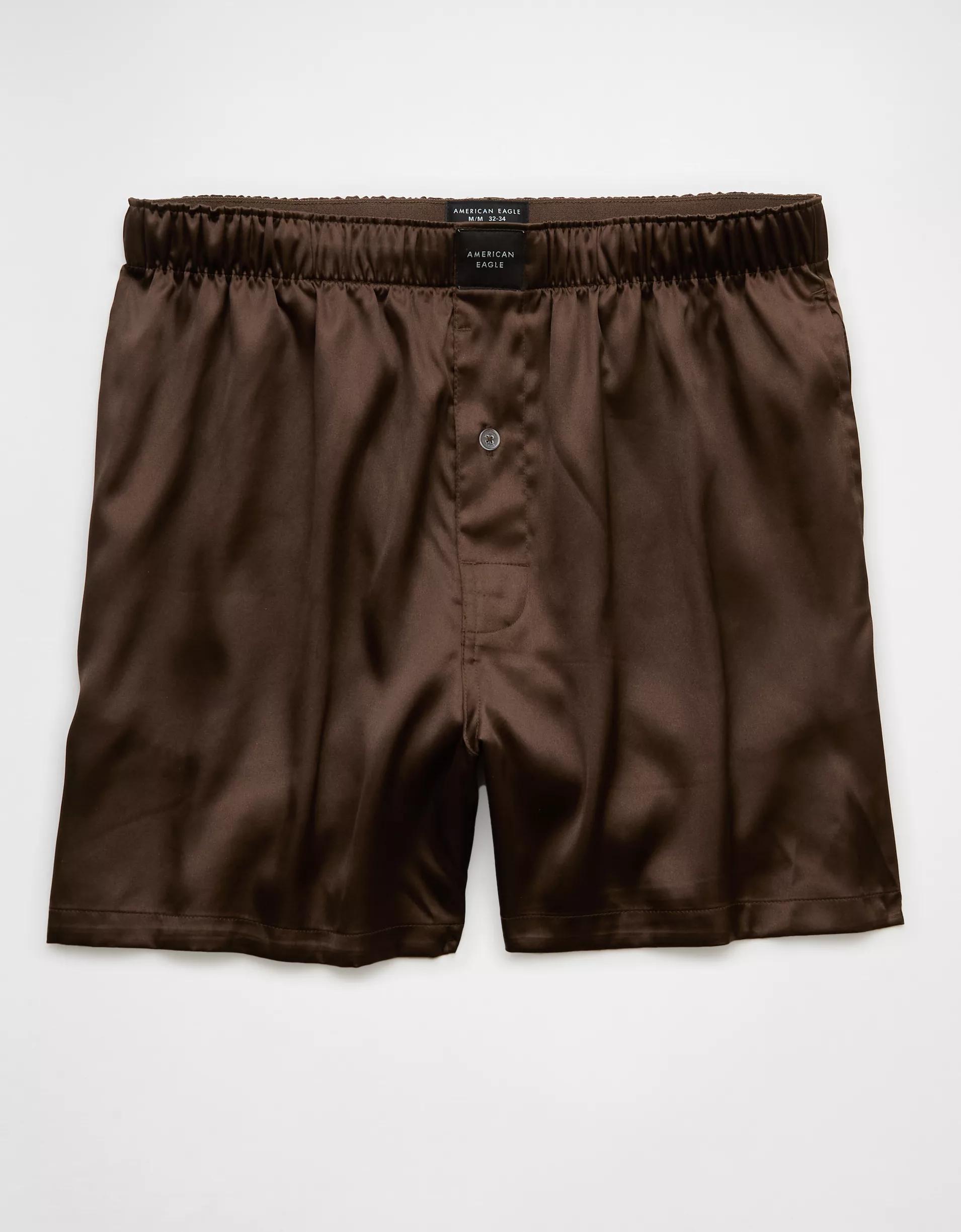 AEO Men's Solid Satin Pocket Boxer Short Product Image