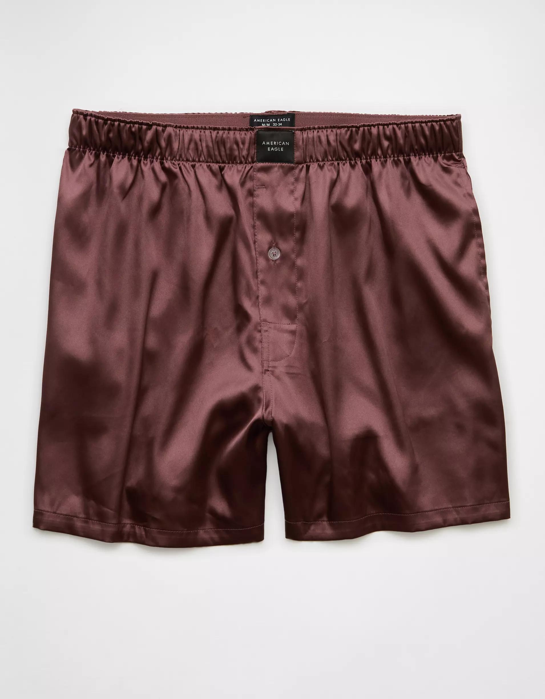 AEO Men's Solid Satin Pocket Boxer Short Product Image