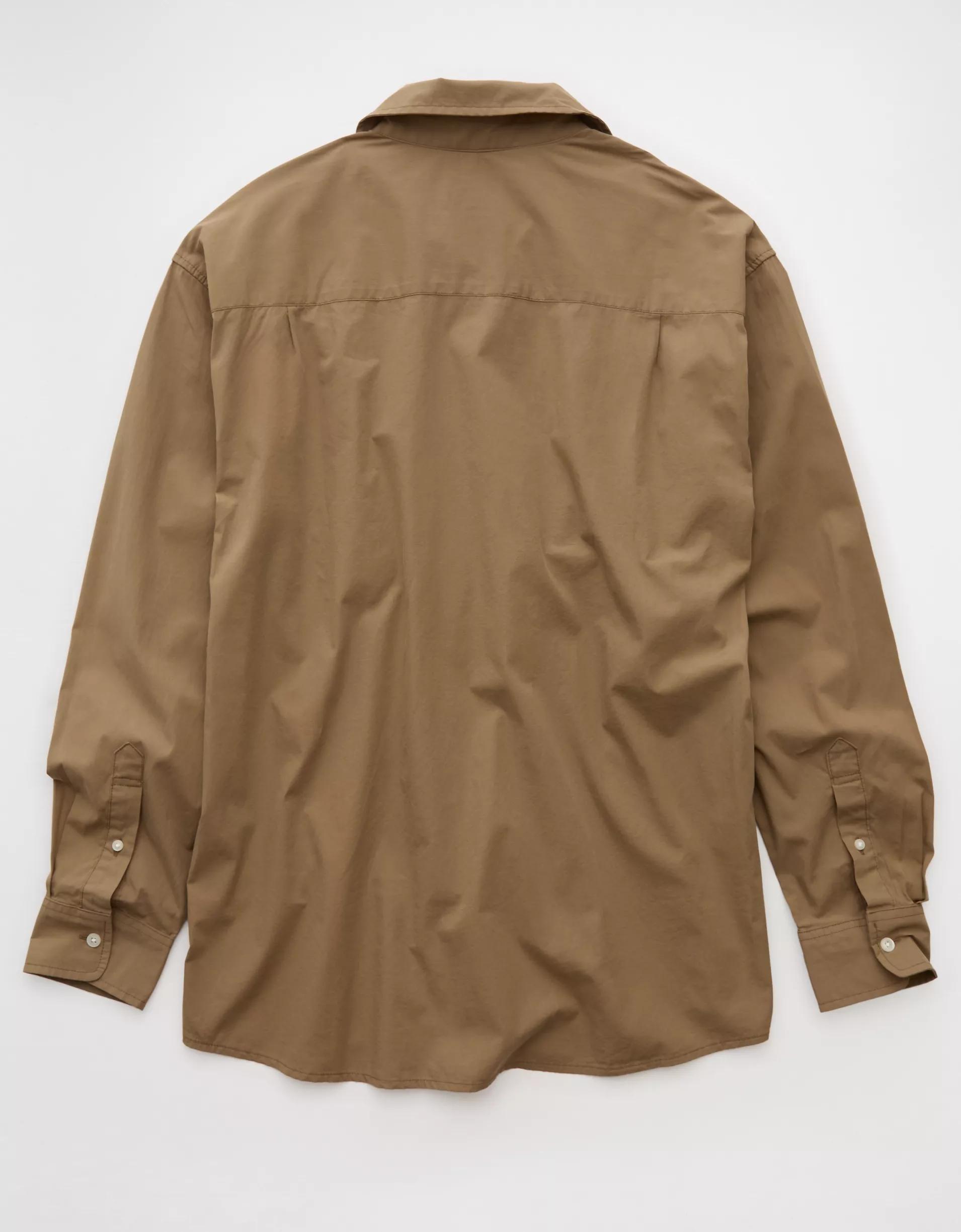 AE Everyday Relaxed Poplin Button-Up Shirt Product Image