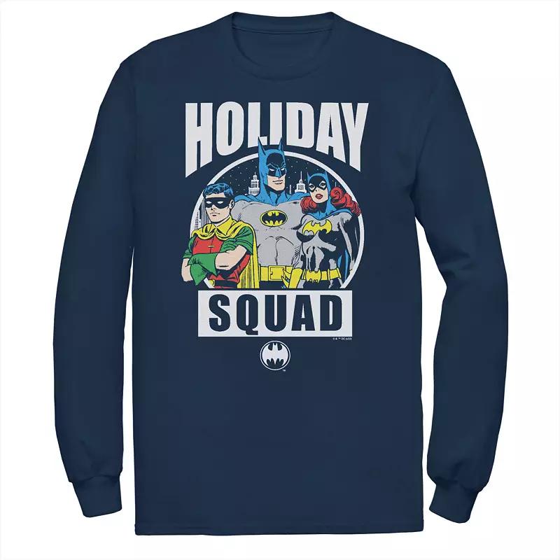 Big & Tall Batman Holidays Heroes Squad Robin Long Sleeve, Men's, Size: 4XL Tall, Blue Product Image