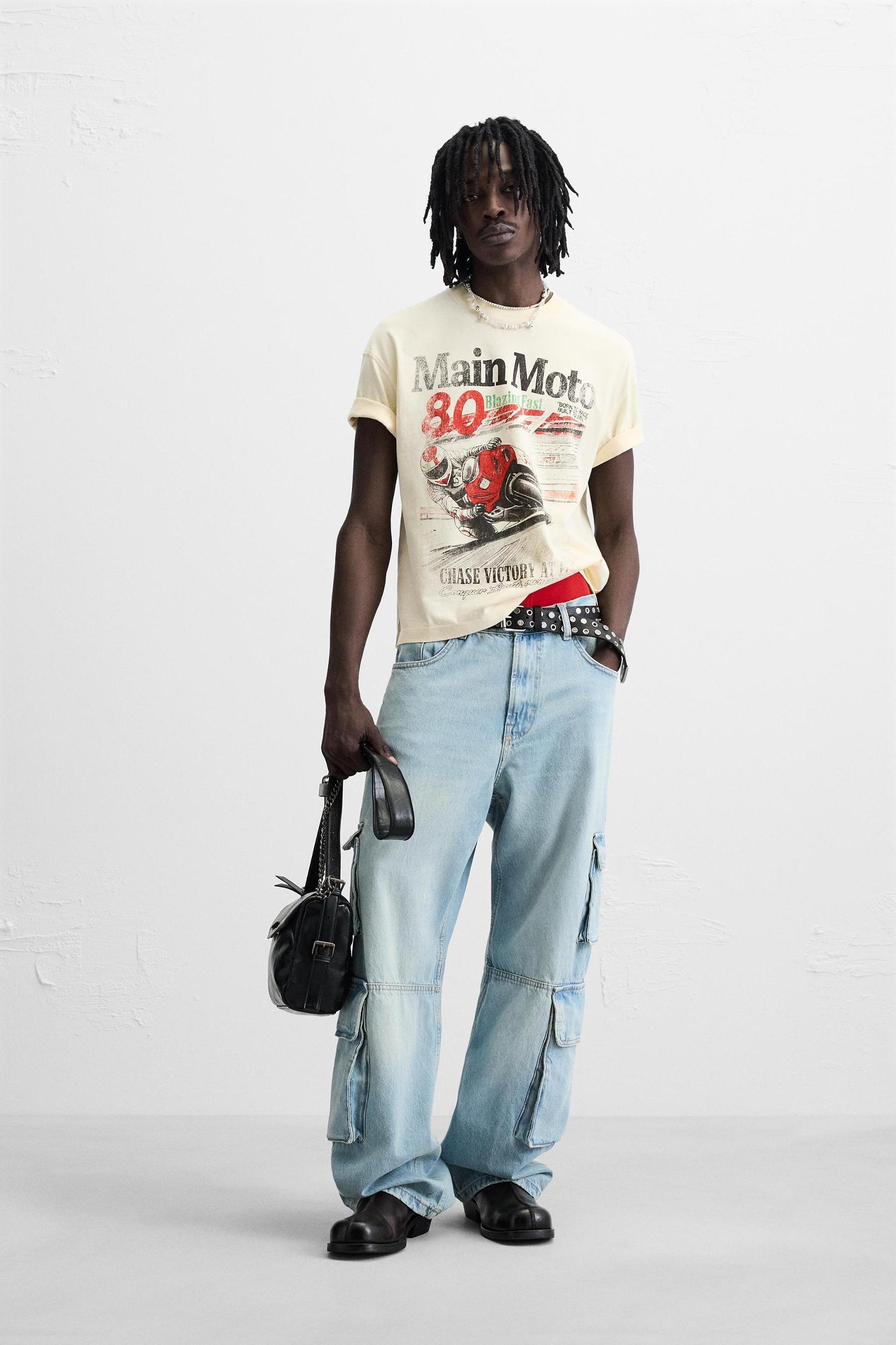 WASHED PRINTED T-SHIRT Product Image